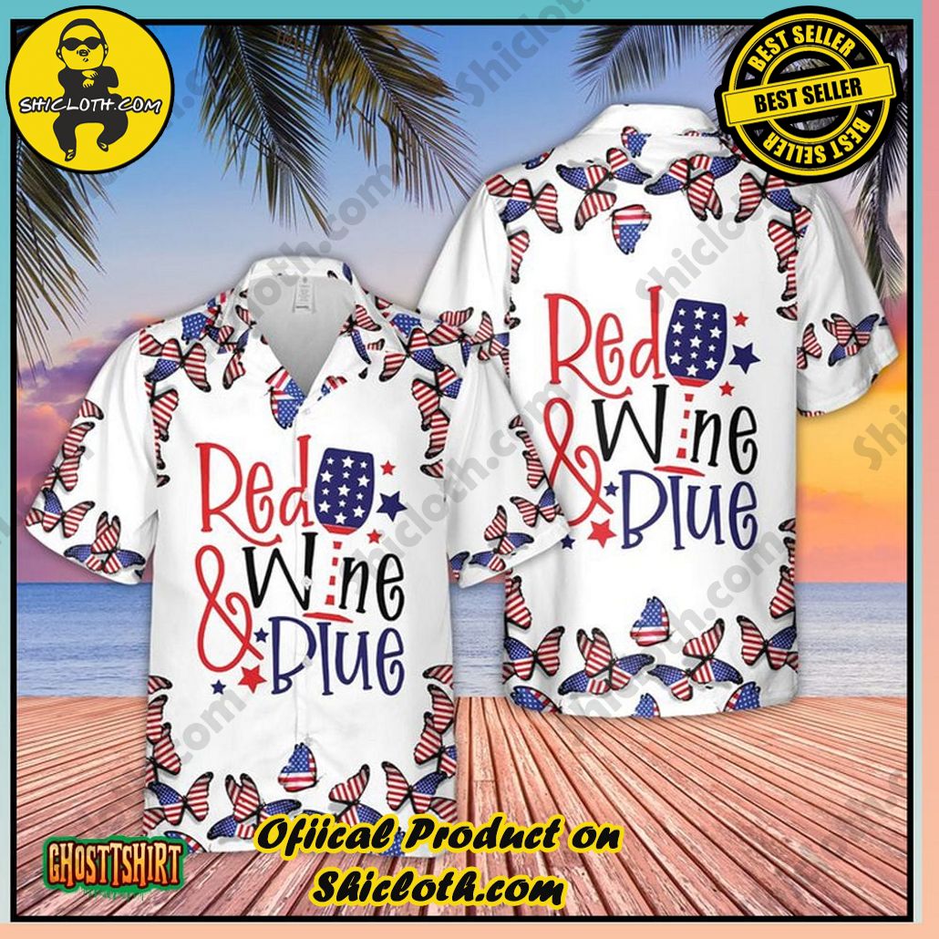 American Flag Aloha Hawaiian Shirt