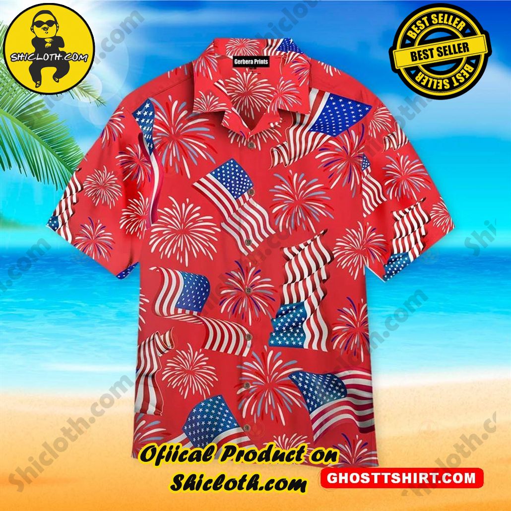 American Flag Hawaiian Shirt 4th Of July American Flag Aloha Cool Hawaiian Shirts