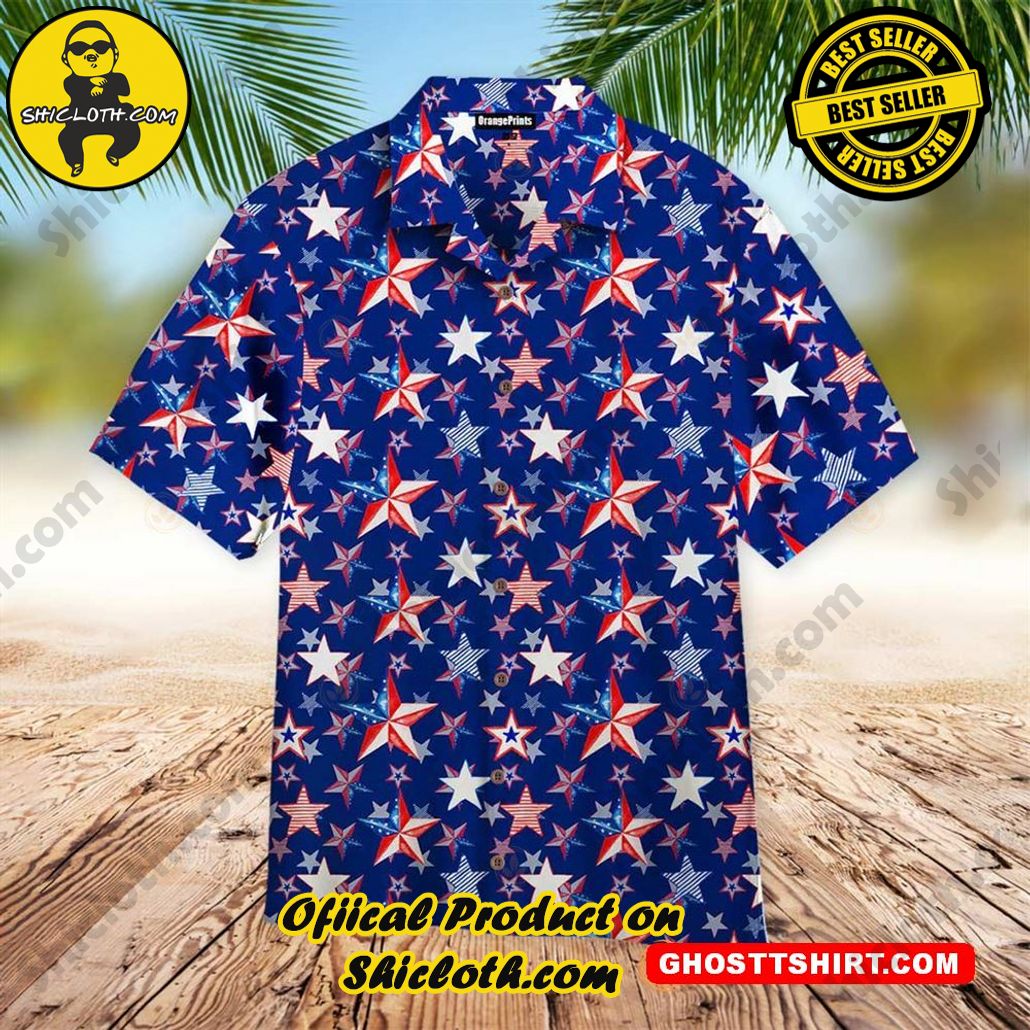 American Flag Hawaiian Shirt 4th Of July Us Flag Star Cool Hawaiian Shirts
