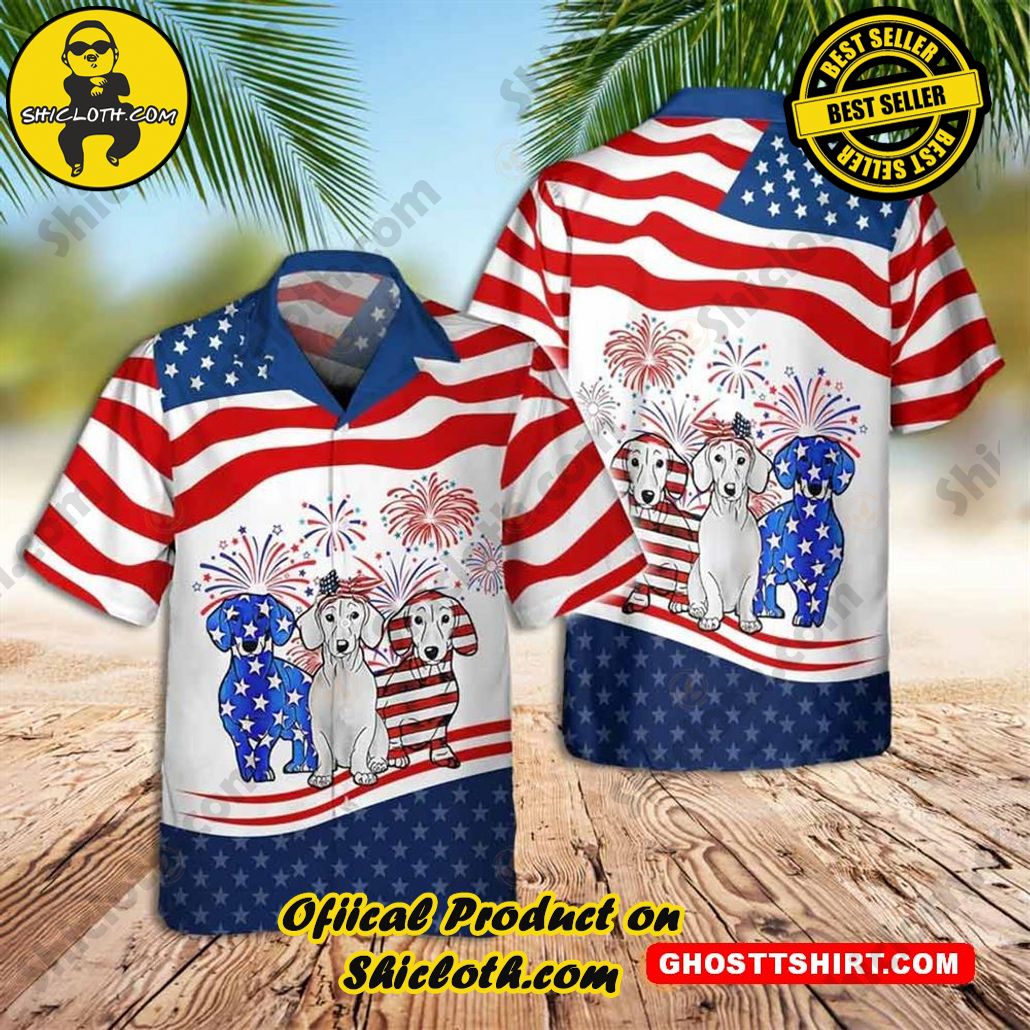 American Flag Hawaiian Shirt Happy 4th Of July Dog Best Hawaiian Shirts