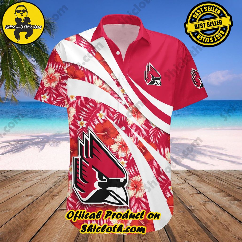 Ball State Cardinals Hawaii Shirt Hibiscus Sport Style NCAA