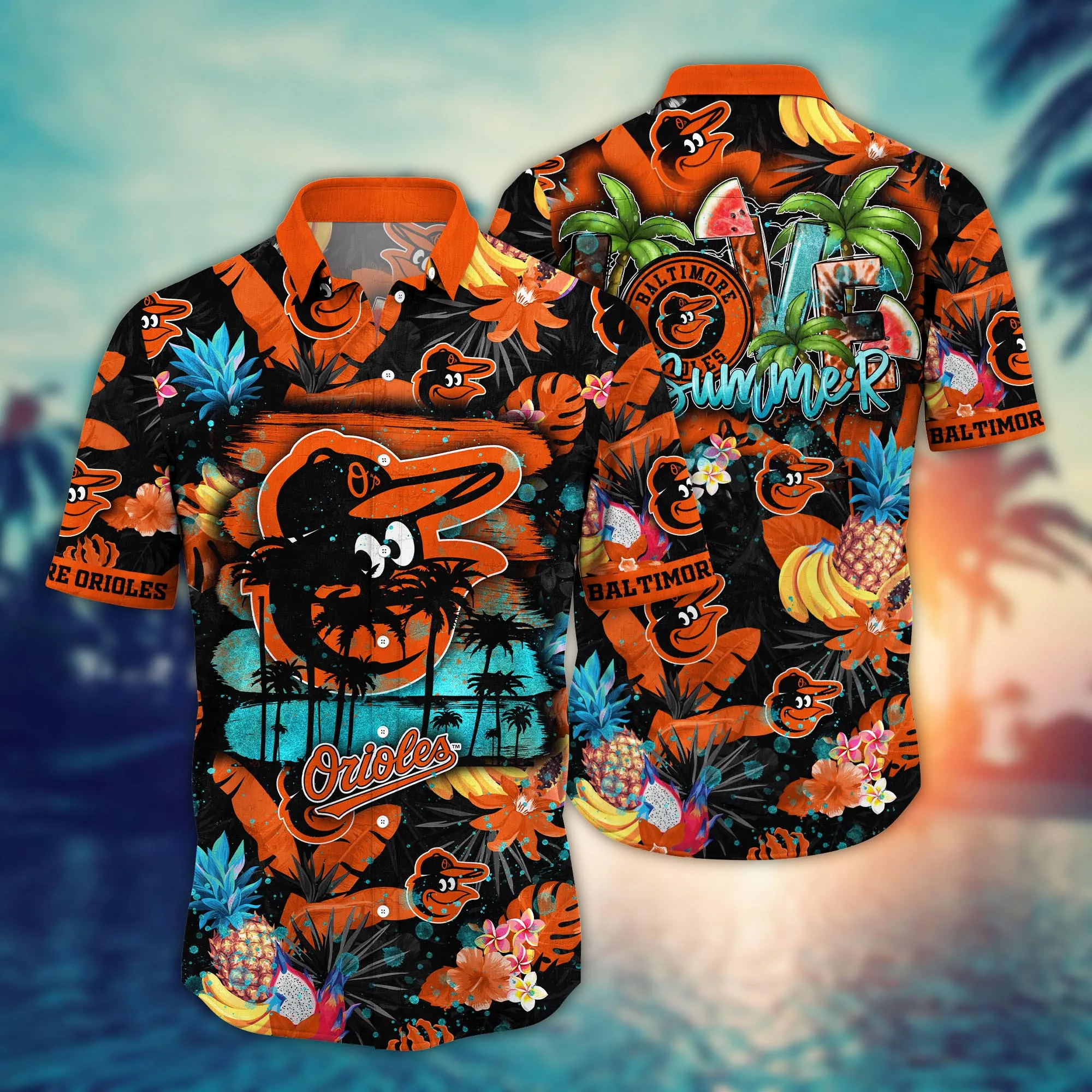 Baltimore Orioles MLB Hawaiian Shirt Vacation Aloha Shirt