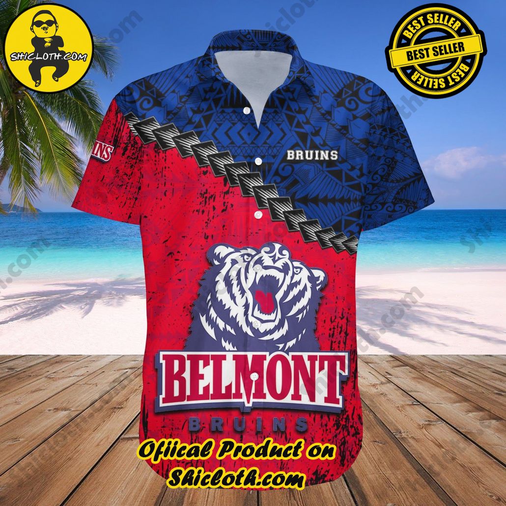 Belmont Bruins Hawaii Shirt Grunge Polynesian Tattoo NCAA