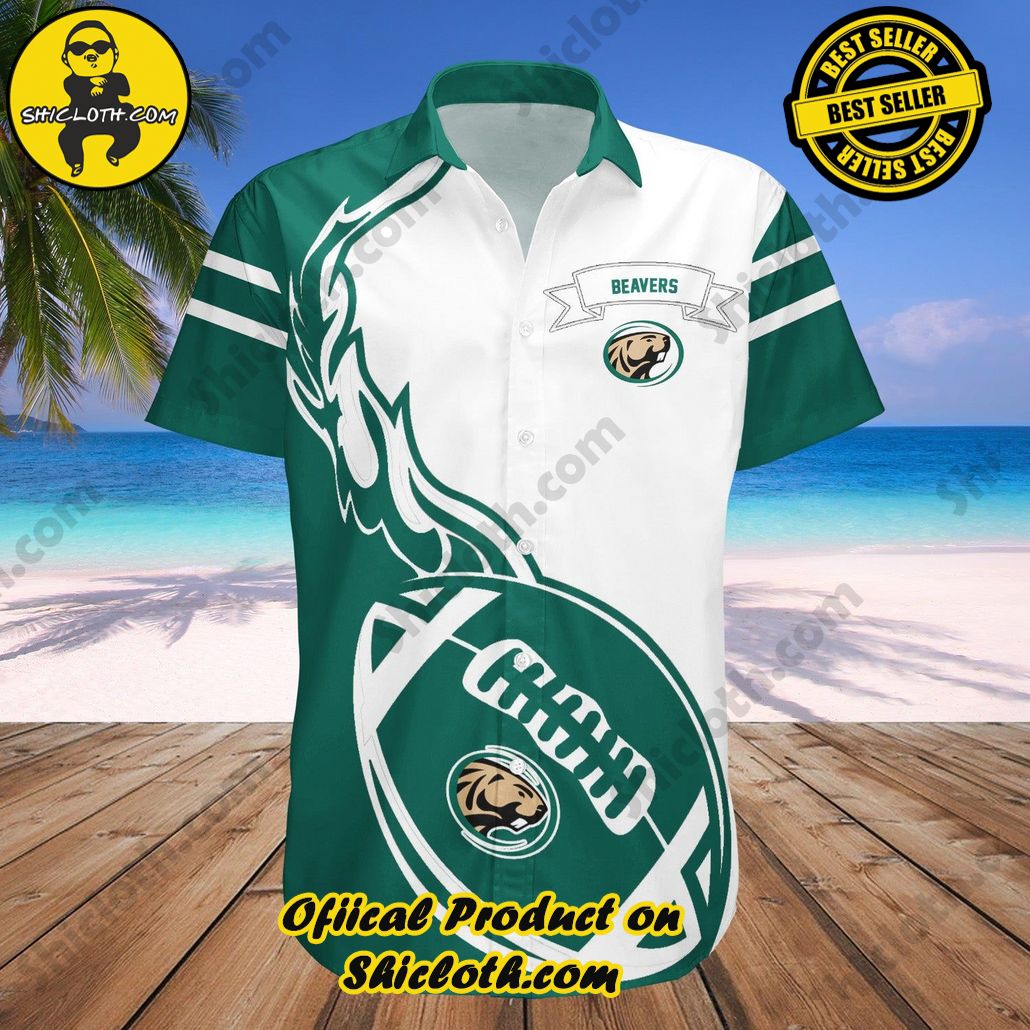 Bemidji State Beavers Hawaii Shirt Flame Ball NCAA