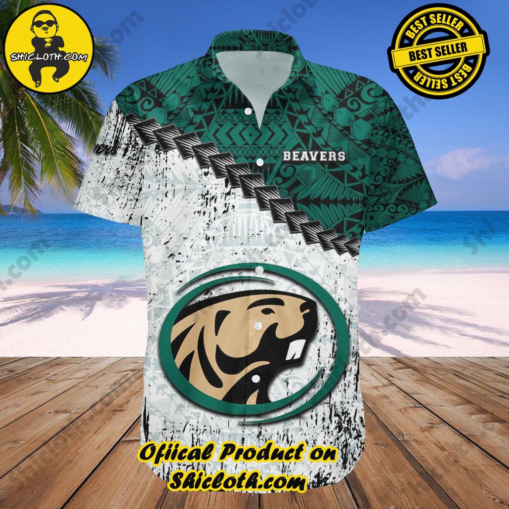 Bemidji State Beavers Hawaii Shirt Grunge Polynesian Tattoo NCAA