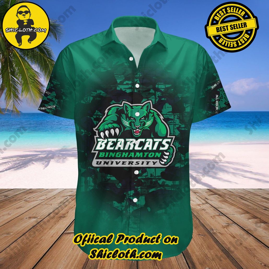 Binghamton Bearcats Hawaii Shirt Camouflage Vintage NCAA