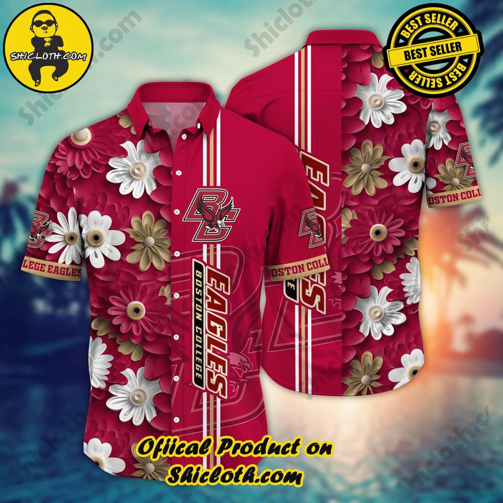 Boston College Eagles NCAA Hawaiian Shirt Beer Gardens Aloha Shirt