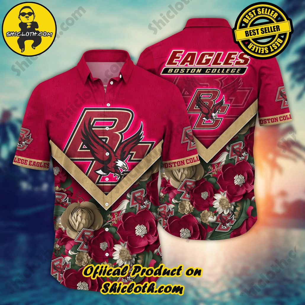 Boston College Eagles NCAA Hawaiian Shirt Custom Sunburn Aloha Shirt