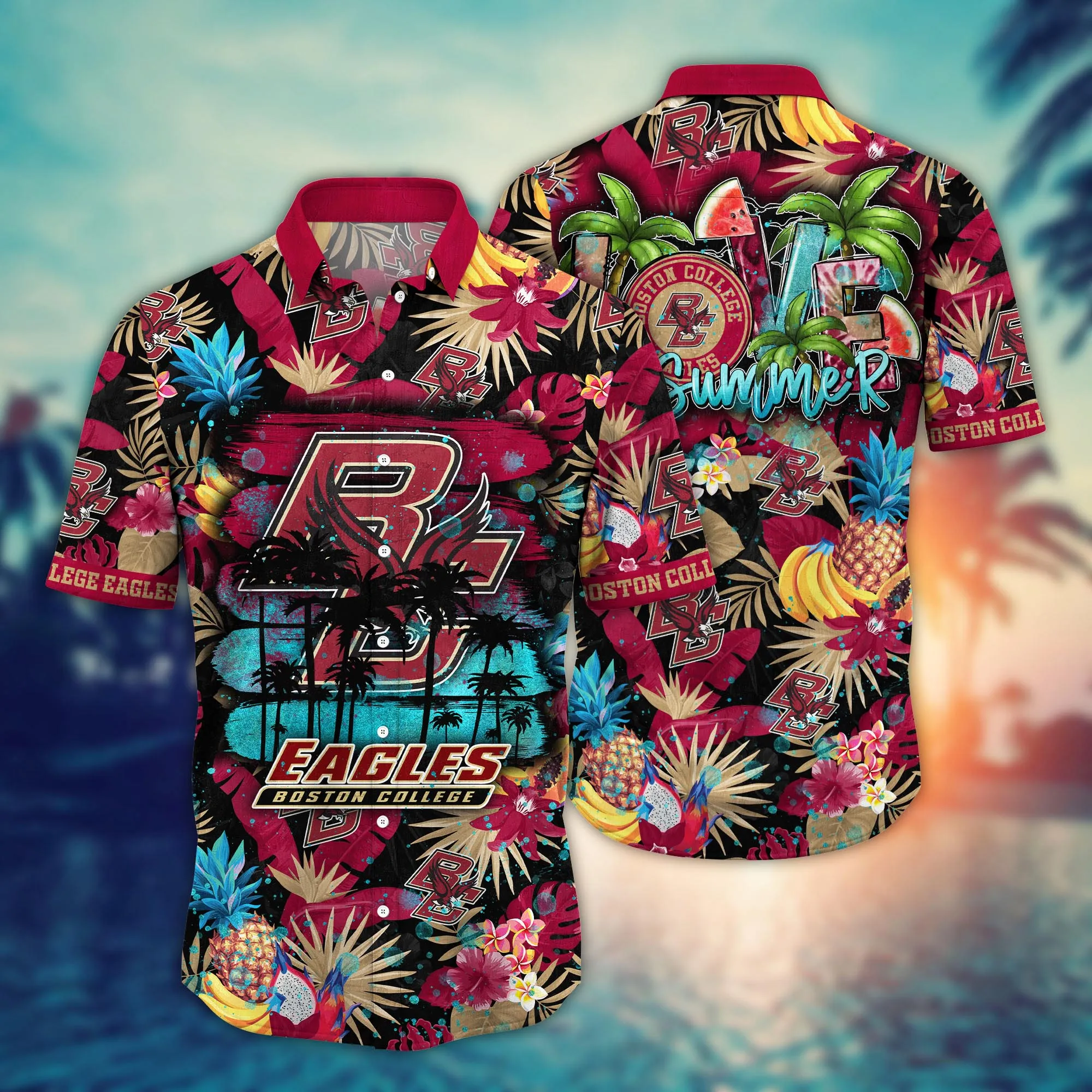 Boston College Eagles NCAA Hawaiian Shirt Vacation Timetime Aloha Shirt