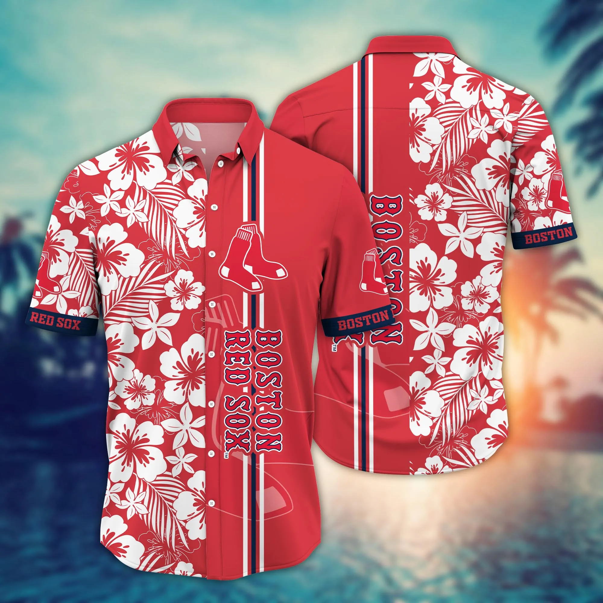 Boston Red Sox MLB Hawaiian Shirt Mid-Yeartime Aloha Shirt