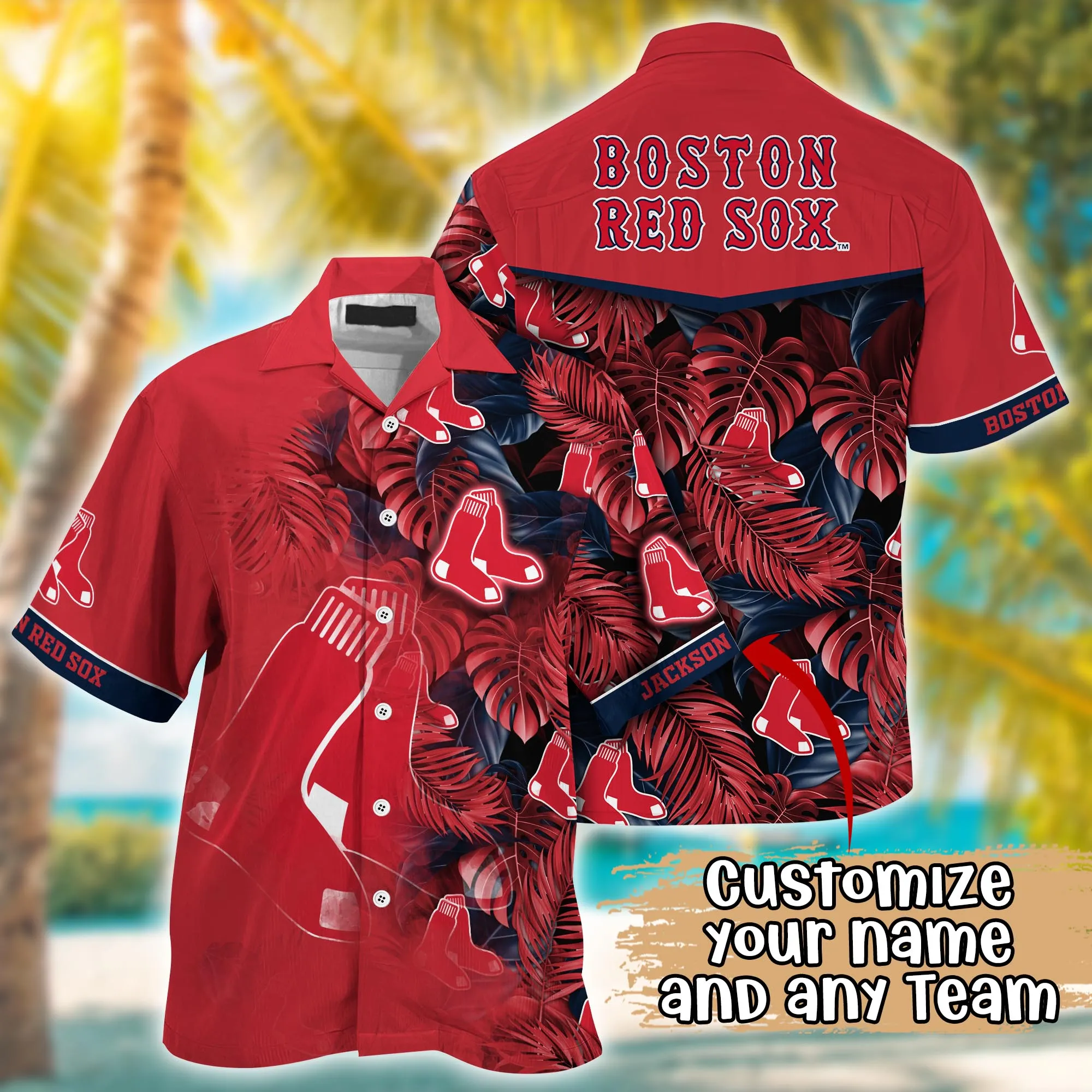 Boston Red Sox MLB Summer Hawaii Shirt And Tshirt Custom Aloha Shirt