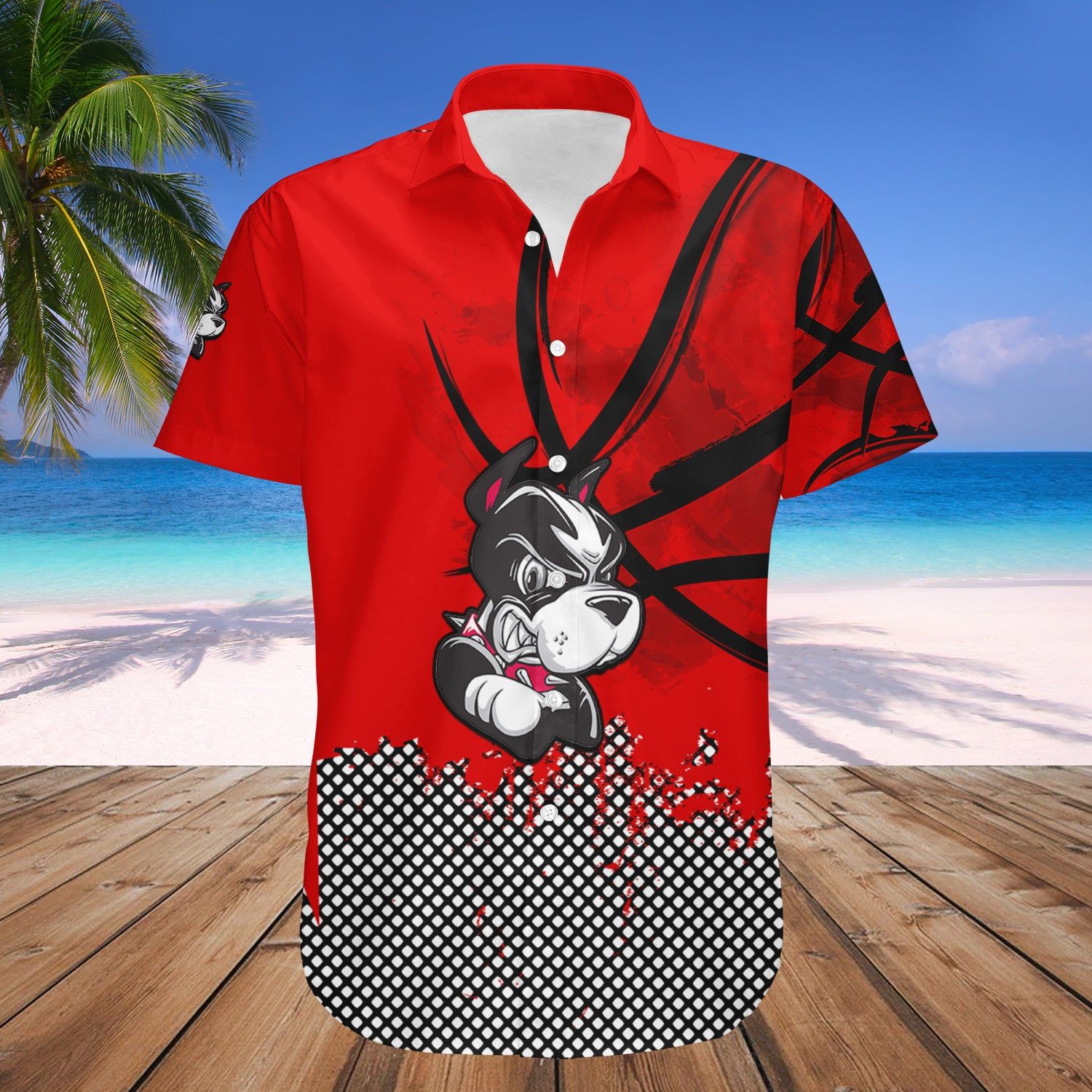 Boston University Terriers Hawaii Shirt Basketball Net Grunge Pattern NCAA