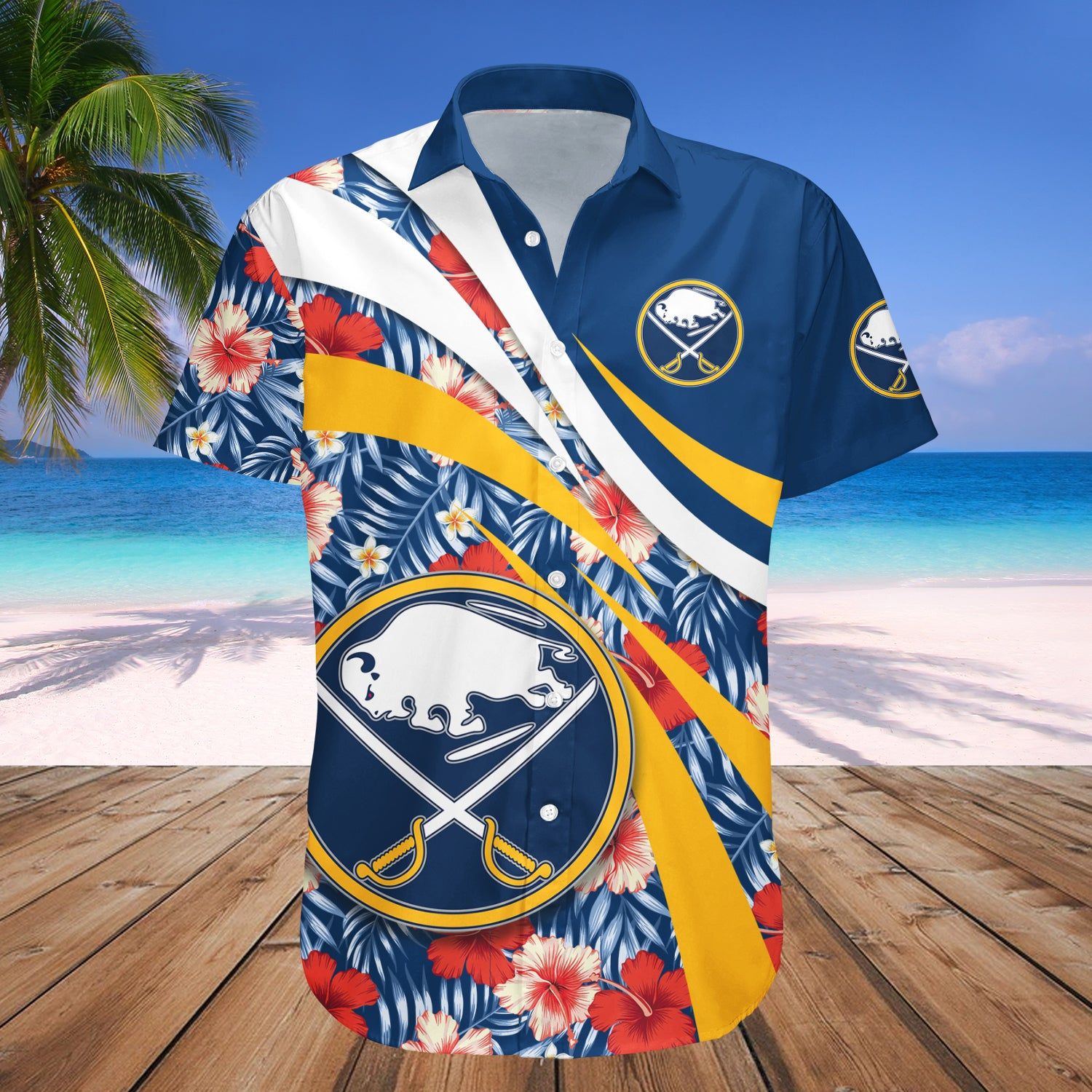 Buffalo Sabres Hawaii Shirt Hibiscus Sport Style NHL