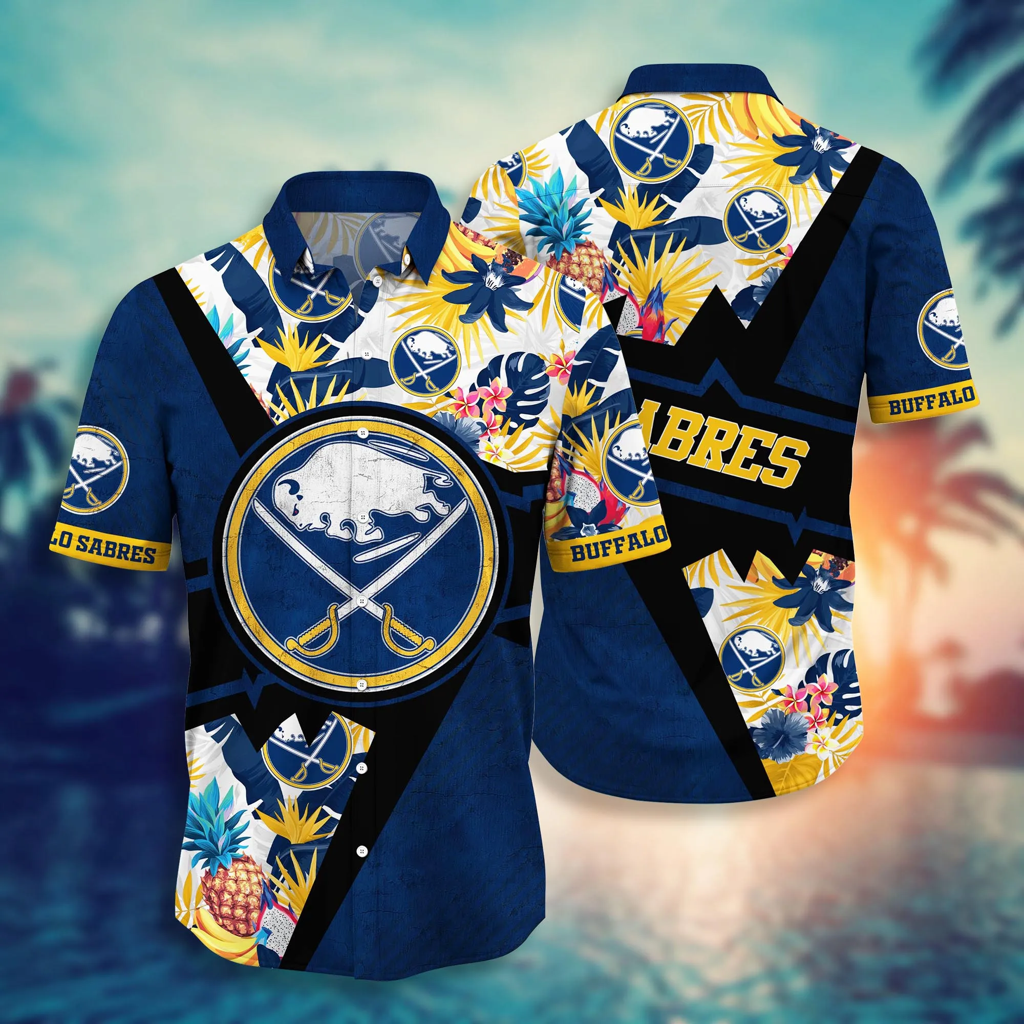 Buffalo Sabres NHL Hawaiian Shirt Sunlit Aloha Shirt