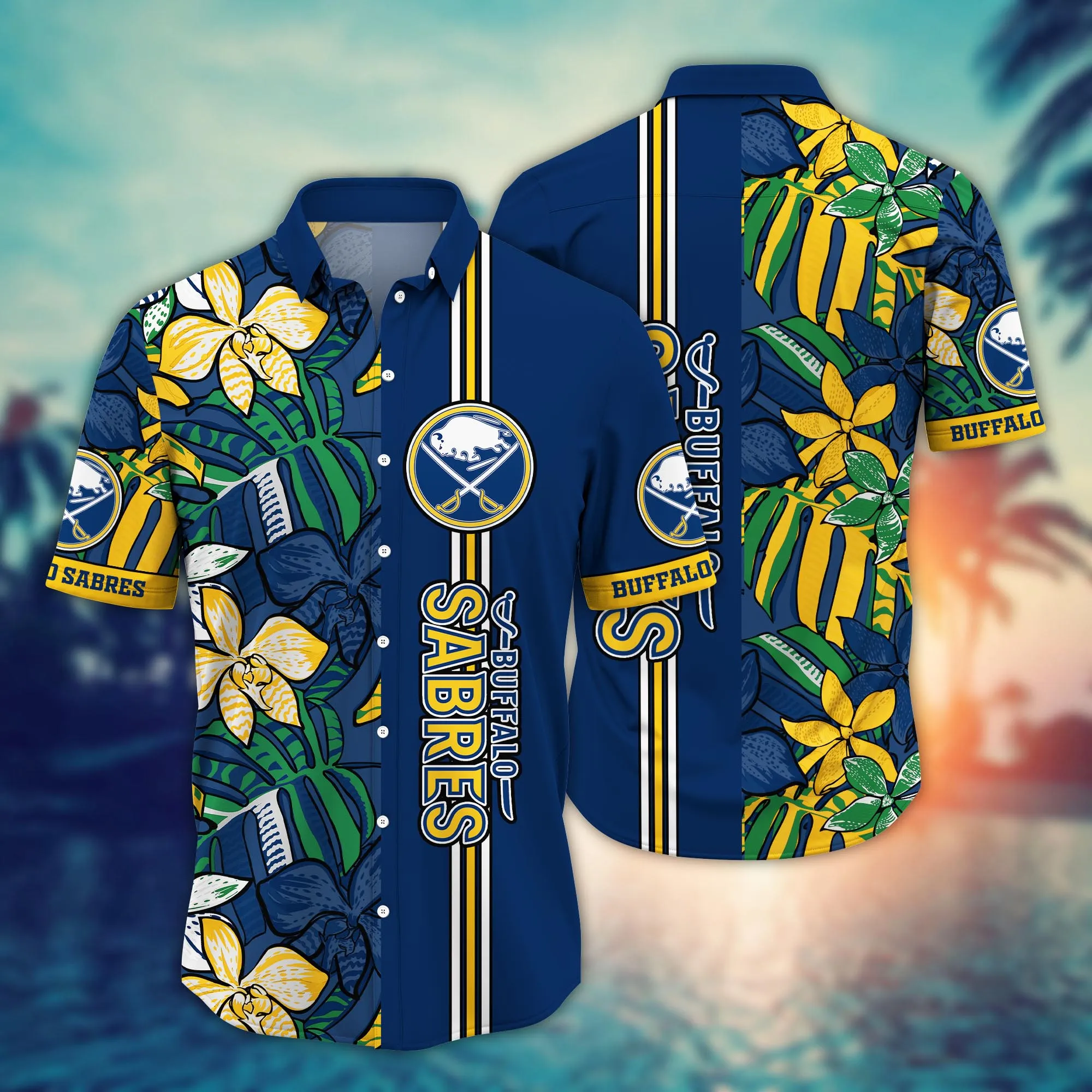 Buffalo Sabres NHL Hawaiian Shirt Tanning Aloha Shirt