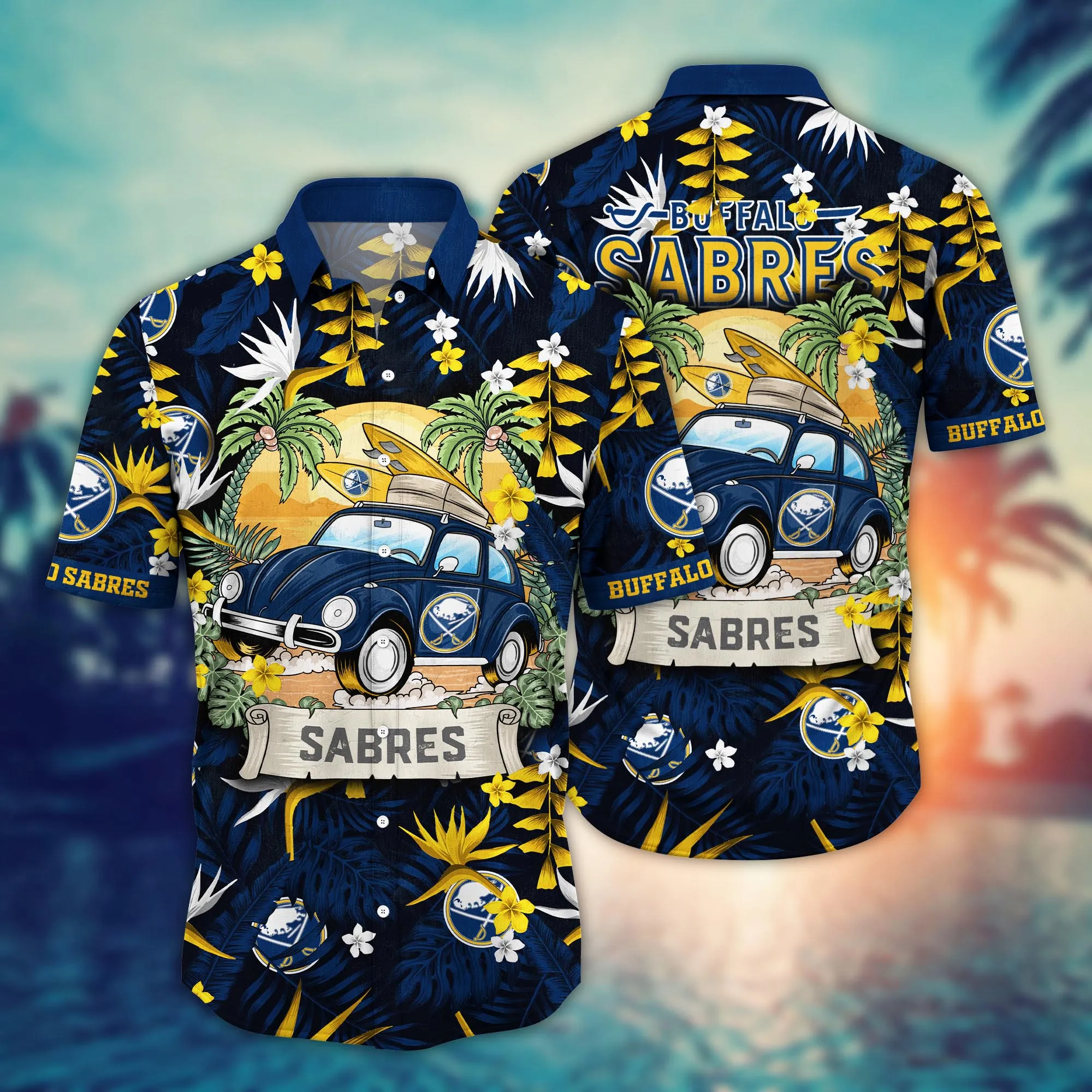 Buffalo Sabres NHL Hawaiian Shirt Vacationtime Aloha Shirt