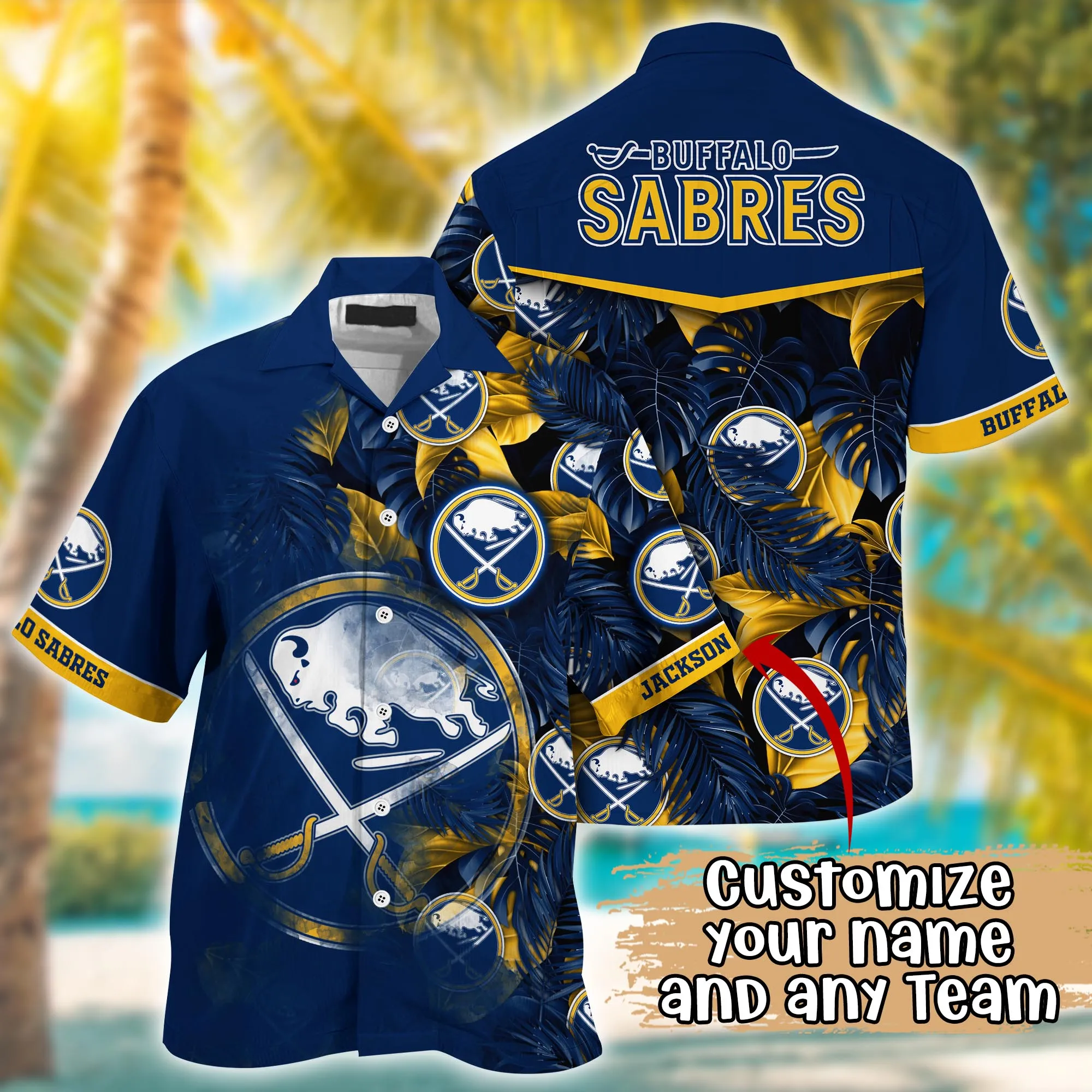 Buffalo Sabres NHL Summer Hawaii Shirt And Tshirt Custom Aloha Shirt