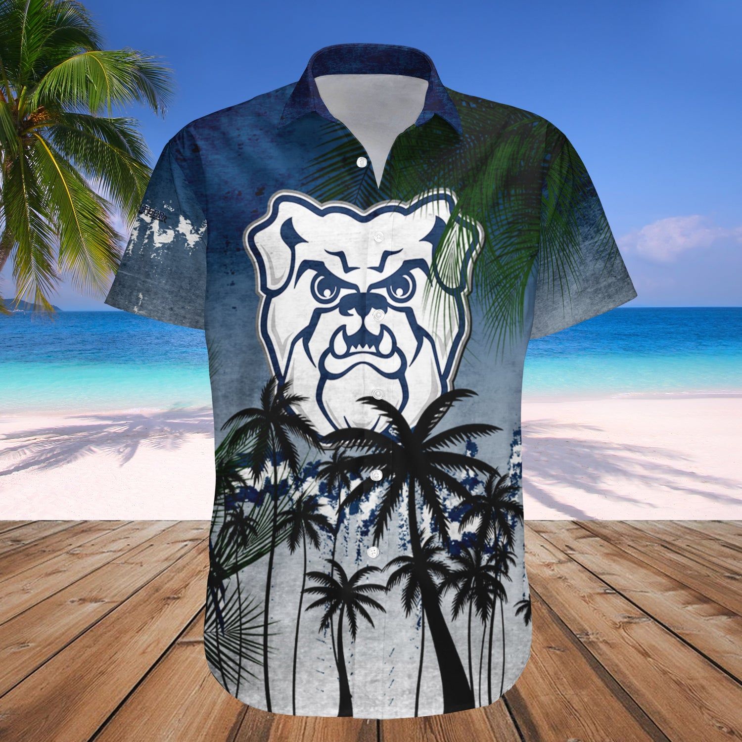 Butler Bulldogs Hawaii Shirt Coconut Tree Tropical Grunge NCAA