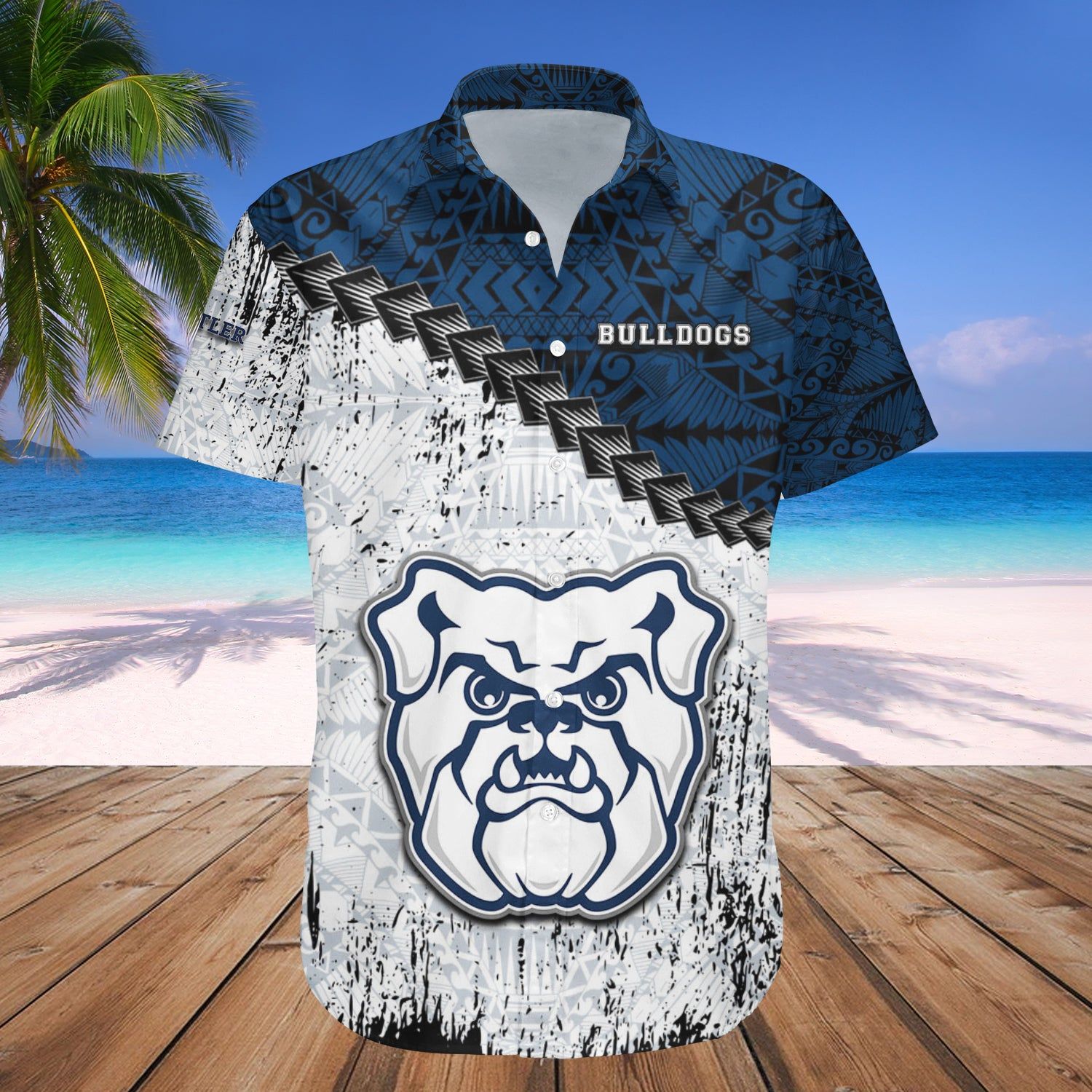Butler Bulldogs Hawaii Shirt Grunge Polynesian Tattoo NCAA