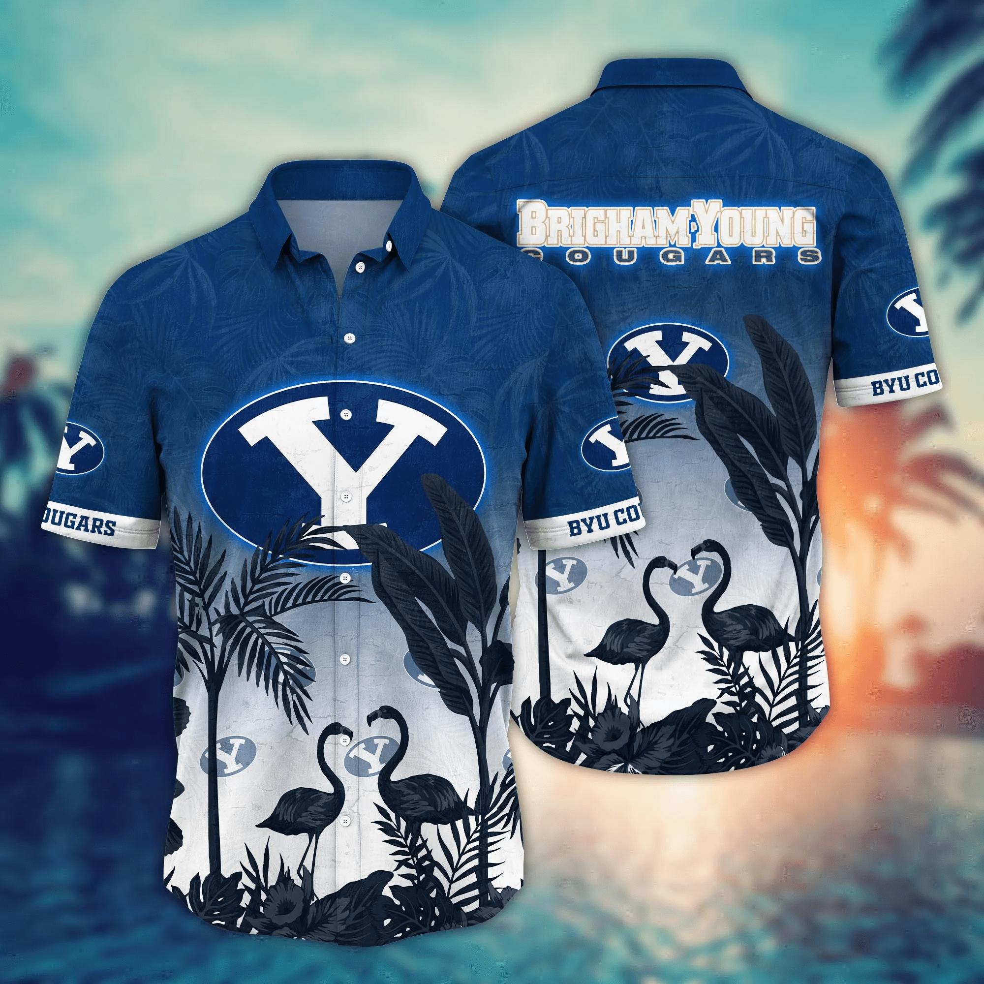 Byu Cougars NCAA Hawaiian Shirt Midsummertime Aloha Shirt