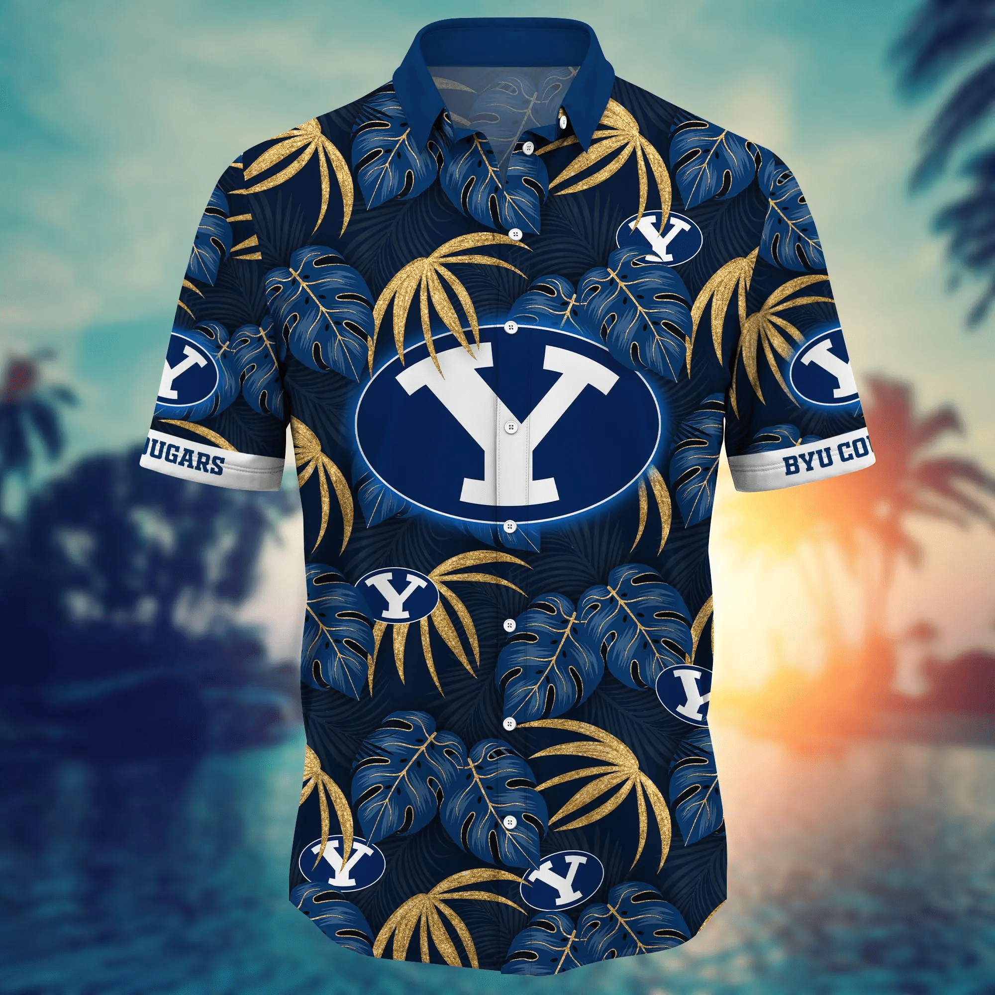 Byu Cougars NCAA Hawaiian Shirt Sunny Aloha Shirt Byu Cougars NCAA Hawaiian Shirt Sunny Aloha Shirt