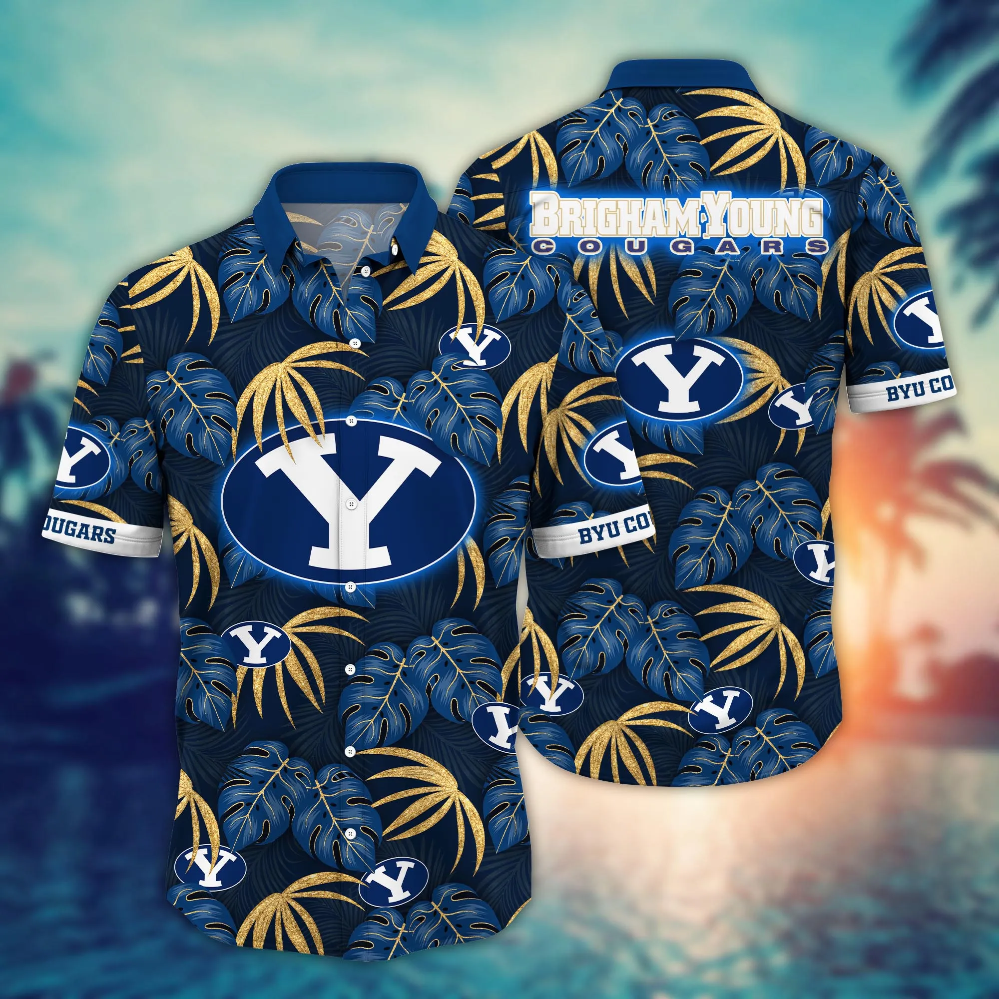 Byu Cougars NCAA Hawaiian Shirt Sunny Aloha Shirt