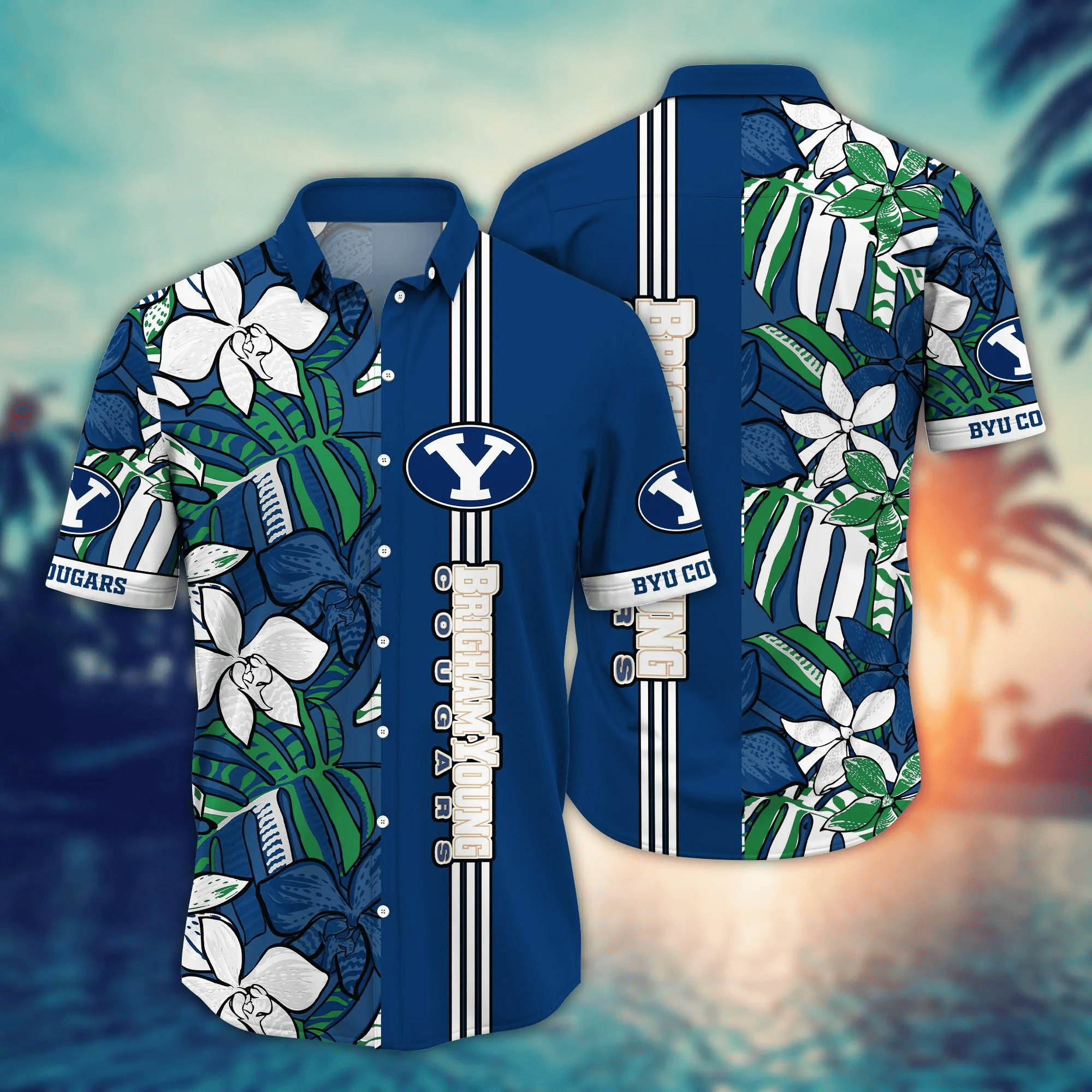Byu Cougars NCAA Hawaiian Shirt Warm Nights Aloha Shirt