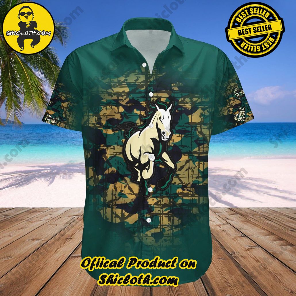Cal Poly Mustangs Hawaii Shirt Camouflage Vintage NCAA