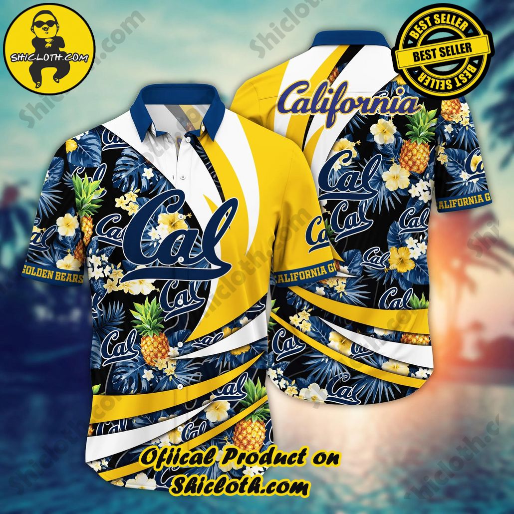 California Golden Bears NCAA Hawaiian Shirt Tan Lines Field Sport Shirts