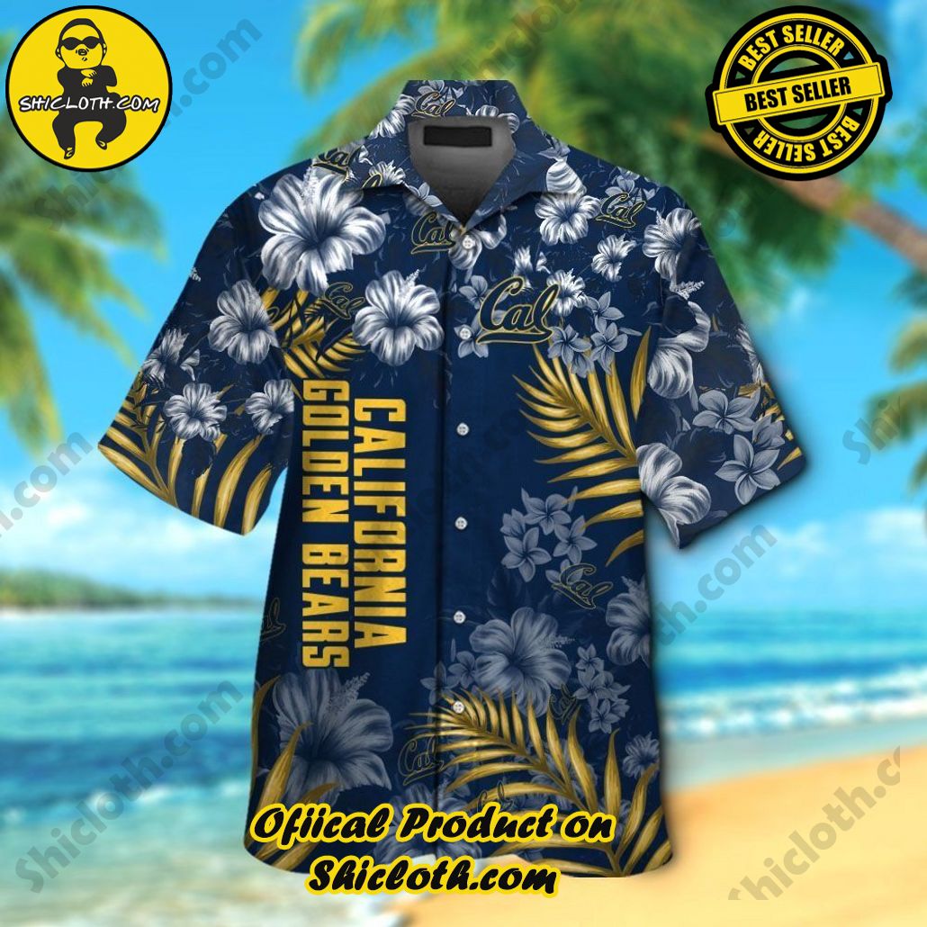 California Golden Bears Short Sleeve Button Up Tropical Hawaiian Shirt VER02