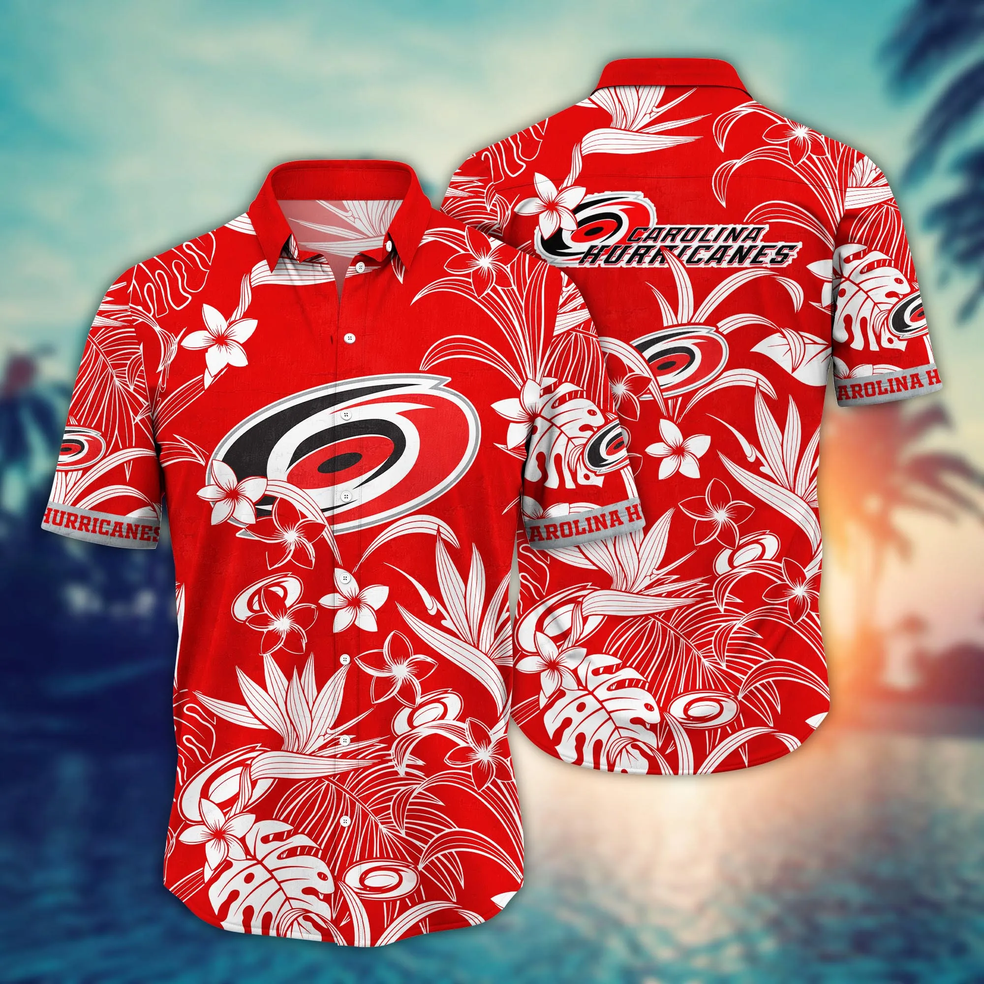 Carolina Hurricanes NHL Hawaiian Shirt Coconut Water Exhibition Match Shirts
