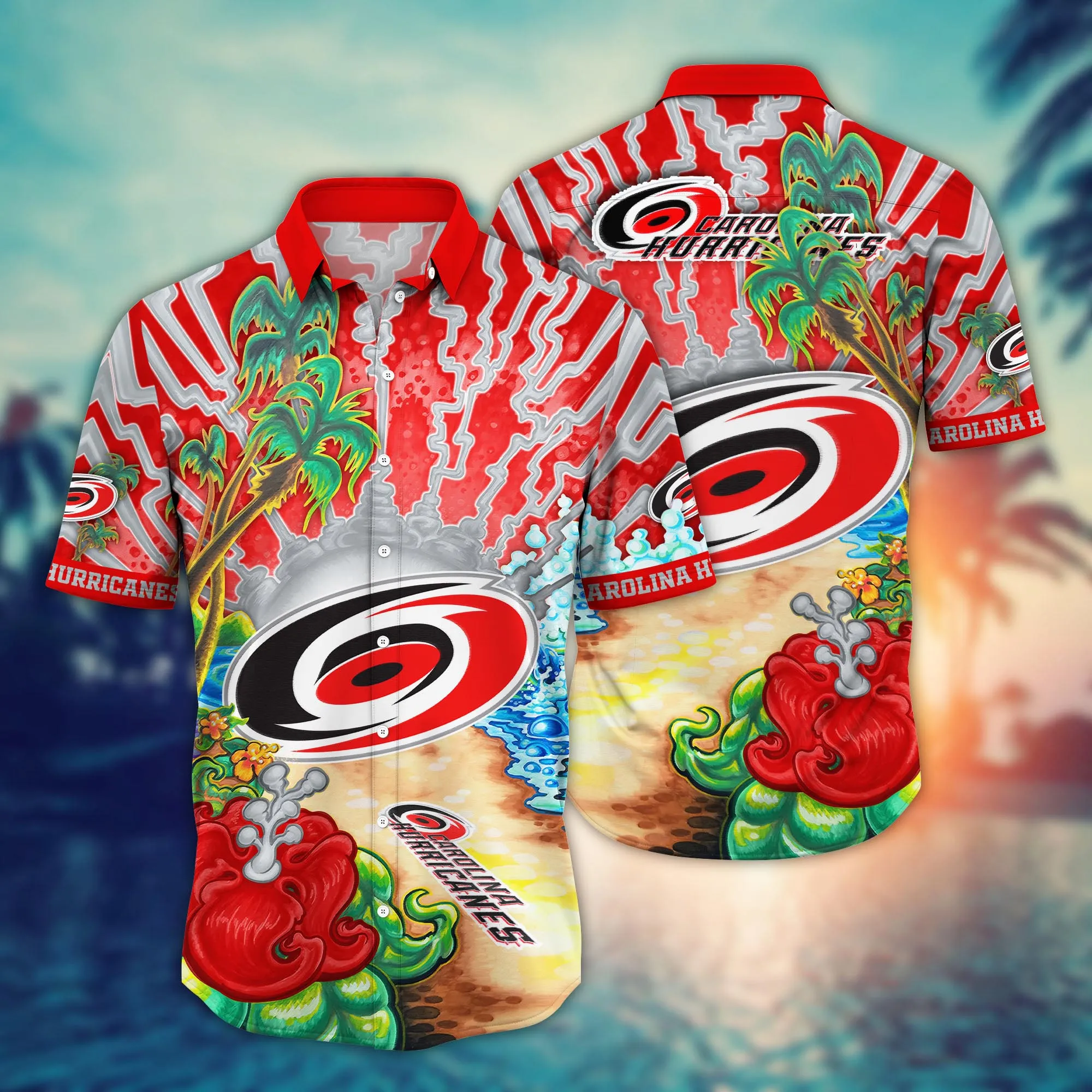 Carolina Hurricanes NHL Hawaiian Shirt Firefliestime Aloha Shirt