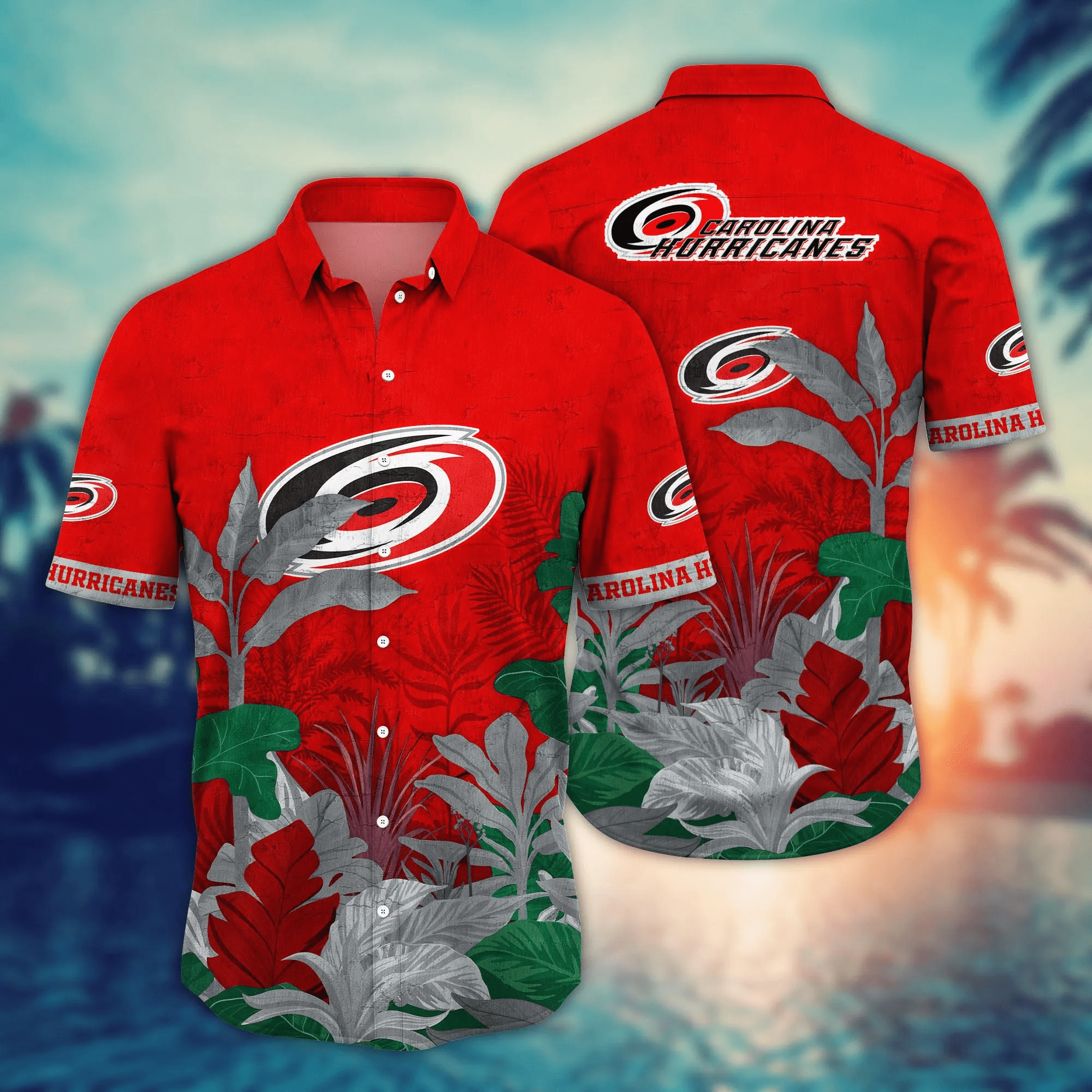 Carolina Hurricanes NHL Hawaiian Shirt Hiking Aloha Shirt
