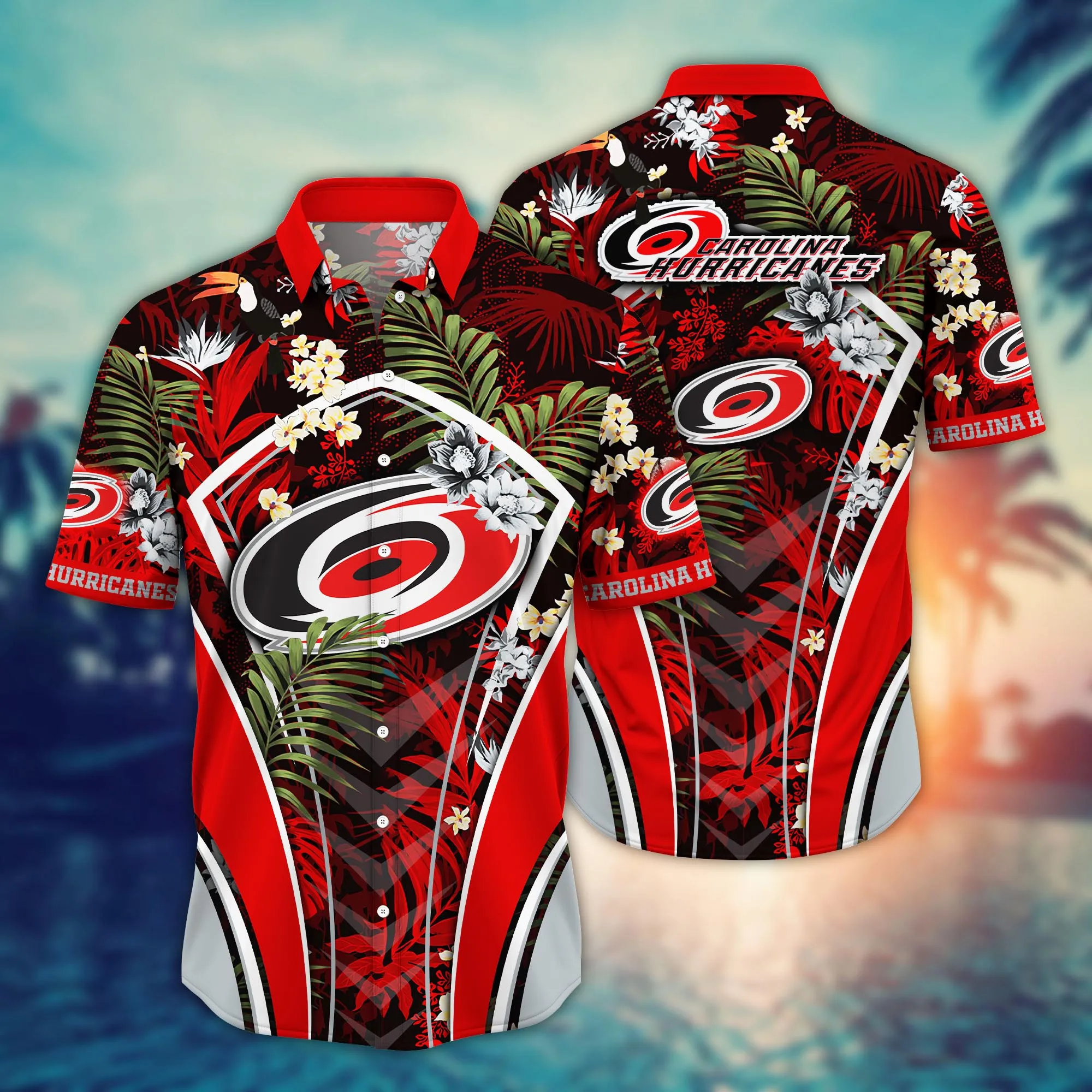 Carolina Hurricanes NHL Hawaiian Shirt Solstice Aloha Shirt