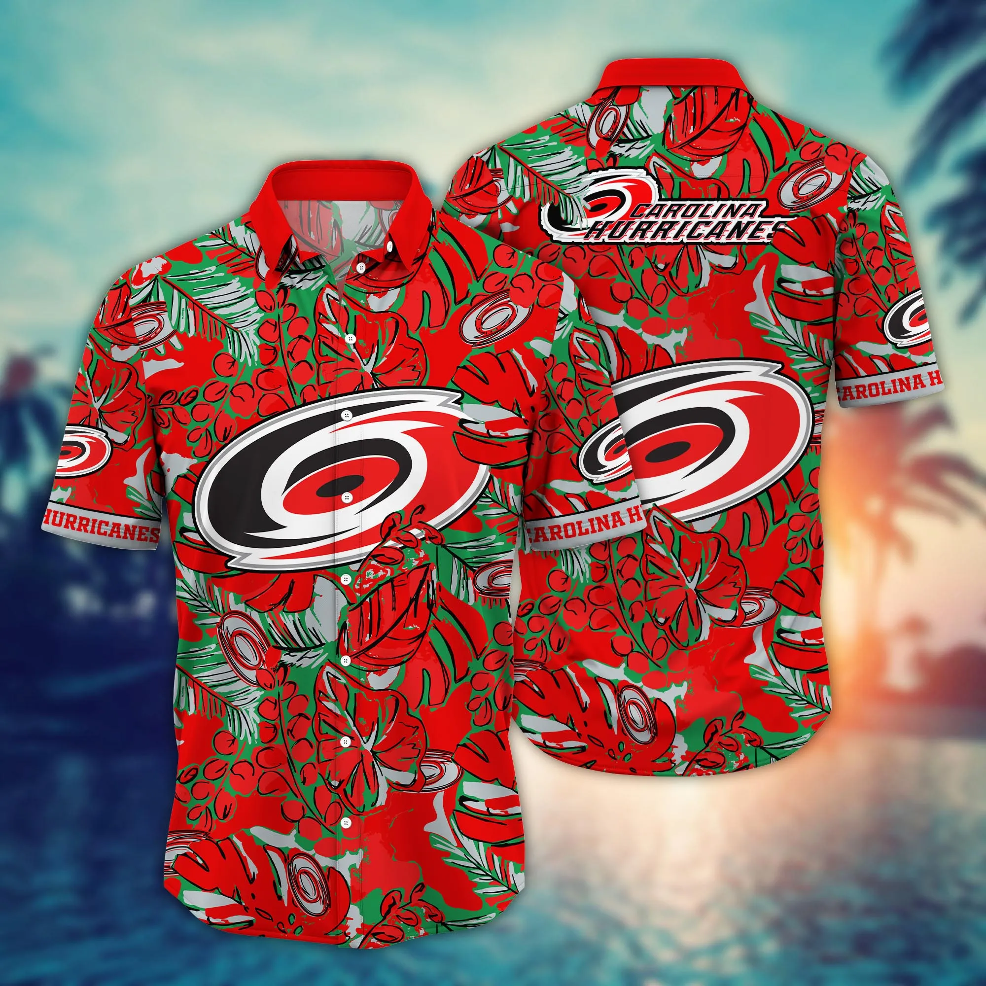 Carolina Hurricanes NHL Hawaiian Shirt Sunshine Aloha Shirt