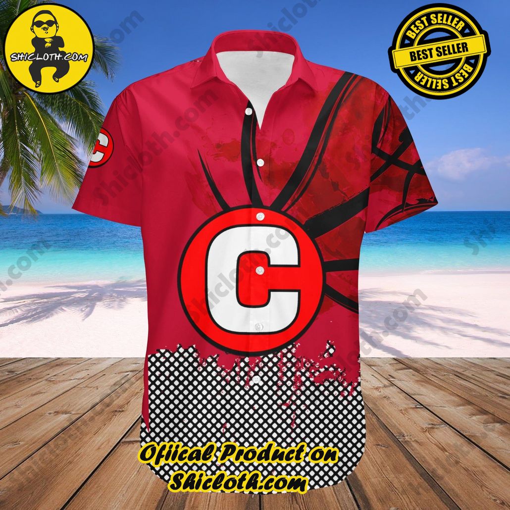 Centenary Gentlemen Hawaii Shirt Basketball Net Grunge Pattern NCAA