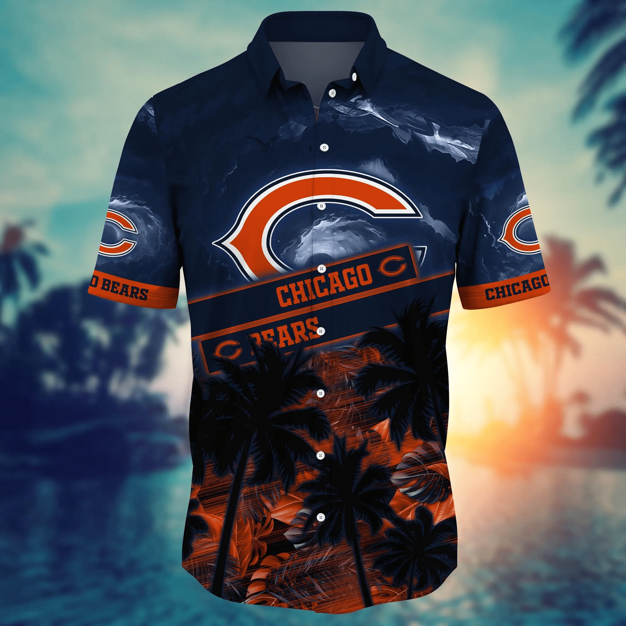 Chicago Bears NFL Hawaiian Shirt Sun-Kissed Aloha Shirt