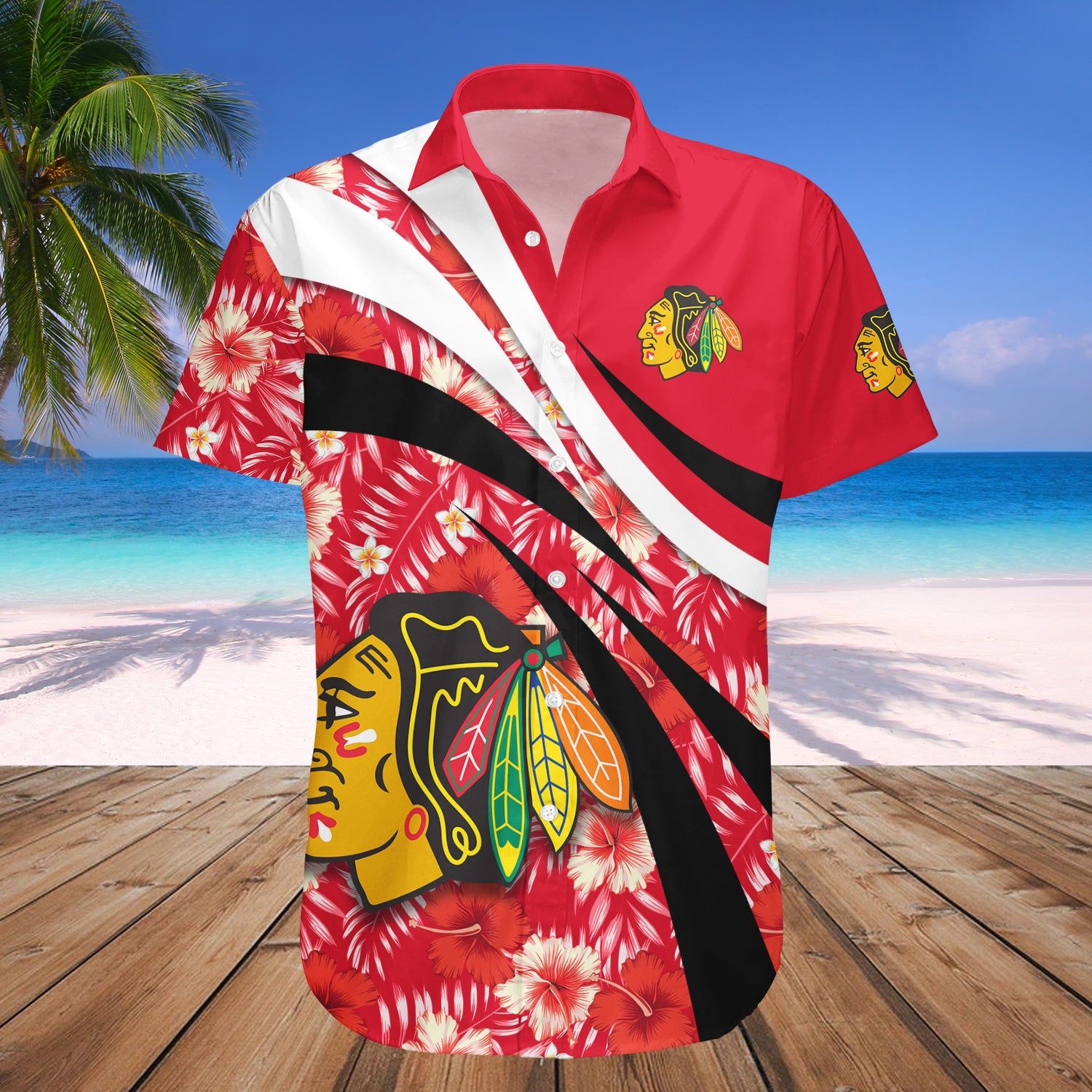 Chicago Blackhawks Hawaii Shirt Hibiscus Sport Style NHL