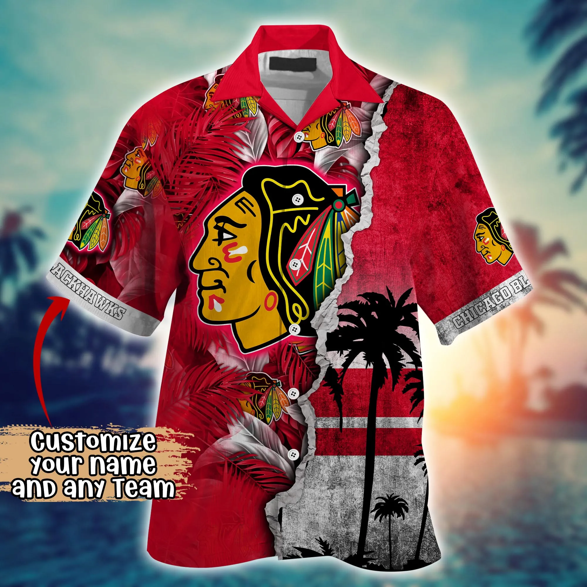 Chicago Blackhawks NHL Hawaiian Shirt Custom Sun Dresses Aloha Shirt Chicago Blackhawks NHL Hawaiian Shirt Custom Sun Dresses Aloha Shirt