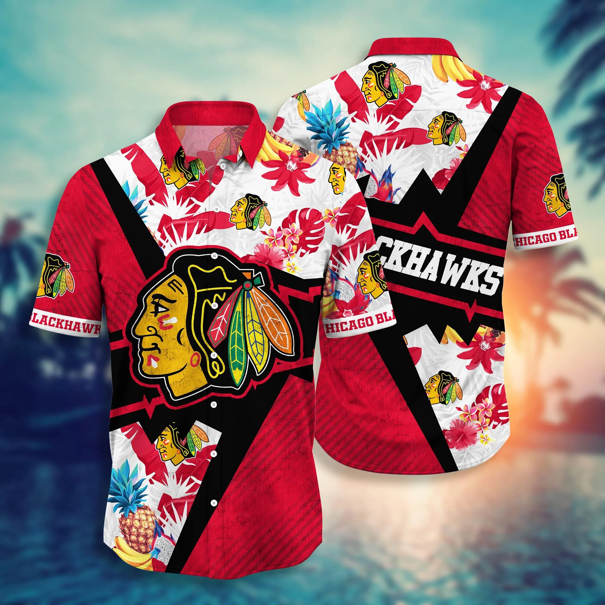Chicago Blackhawks NHL Hawaiian Shirt Fresh Mowed Lawns Aloha Shirt
