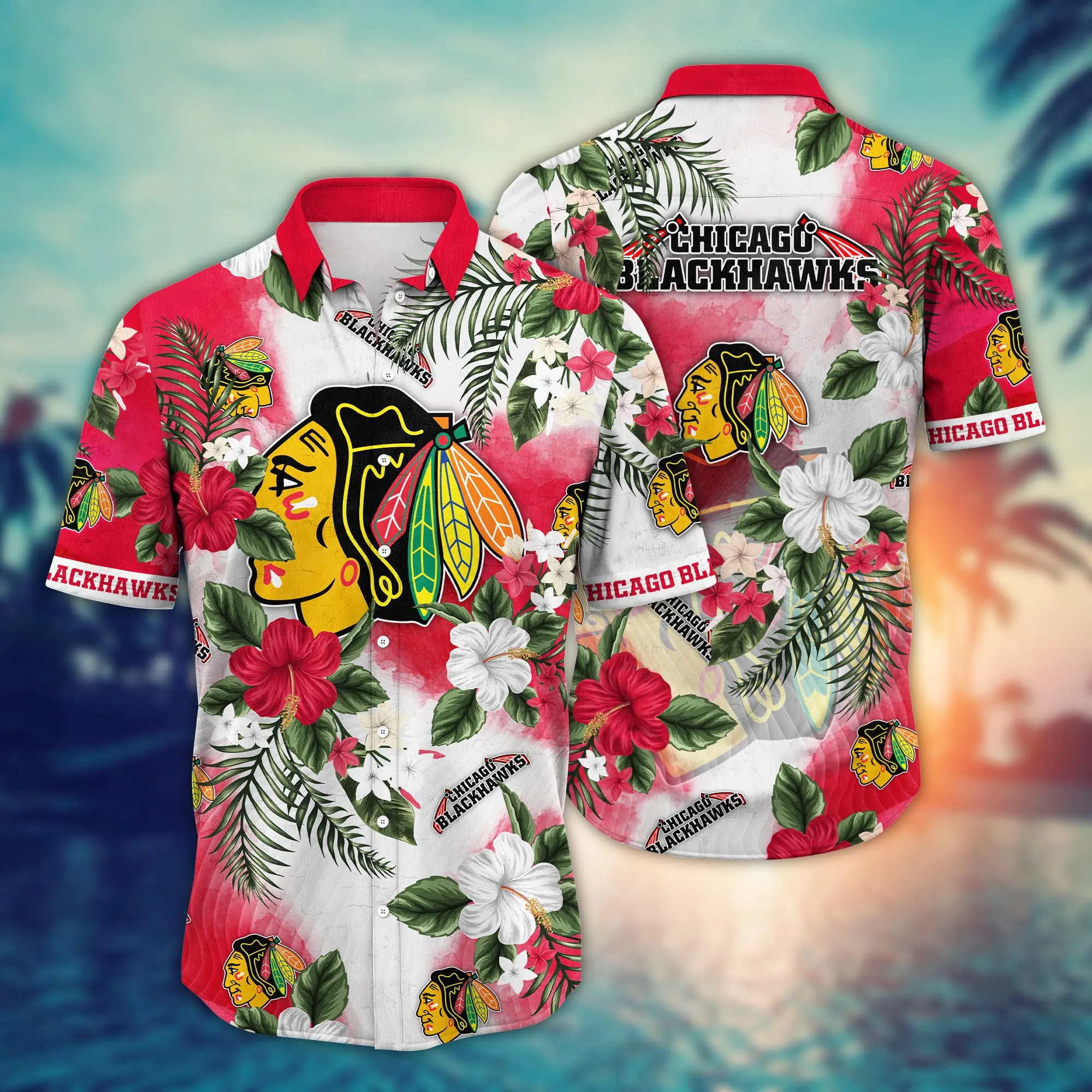 Chicago Blackhawks NHL Hawaiian Shirt Hot Sandstime Aloha Shirt