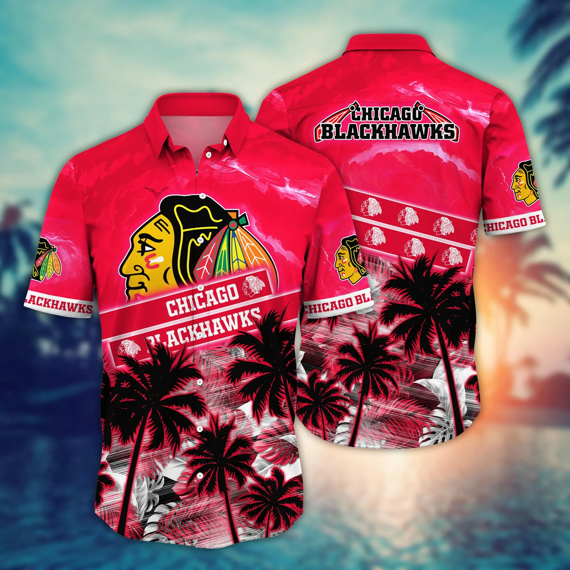 Chicago Blackhawks NHL Hawaiian Shirt Sea Breezetime Aloha Shirt