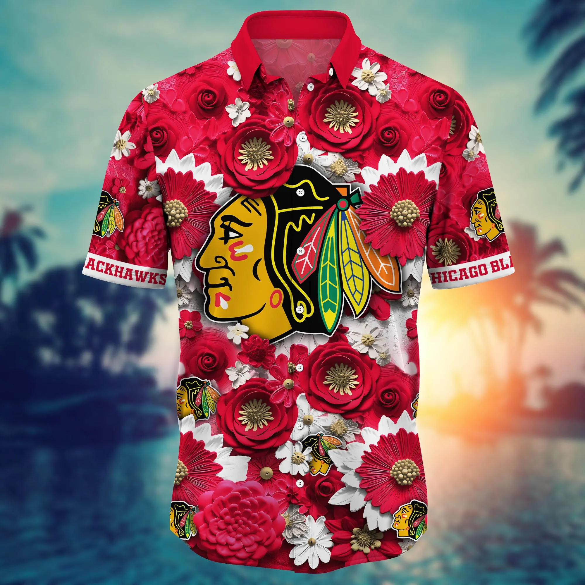 Chicago Blackhawks NHL Hawaiian Shirt Trending For This Summer Customize Shirt Any Team Chicago Blackhawks NHL Hawaiian Shirt Trending For This Summer Customize Shirt Any Team