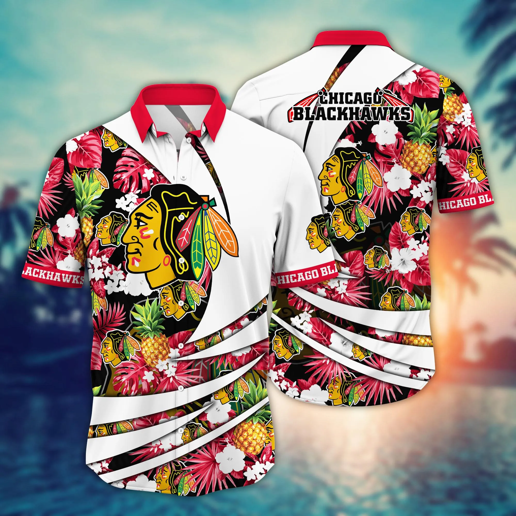 Chicago Blackhawks NHL Hawaiian Shirt Tropical Aloha Shirt