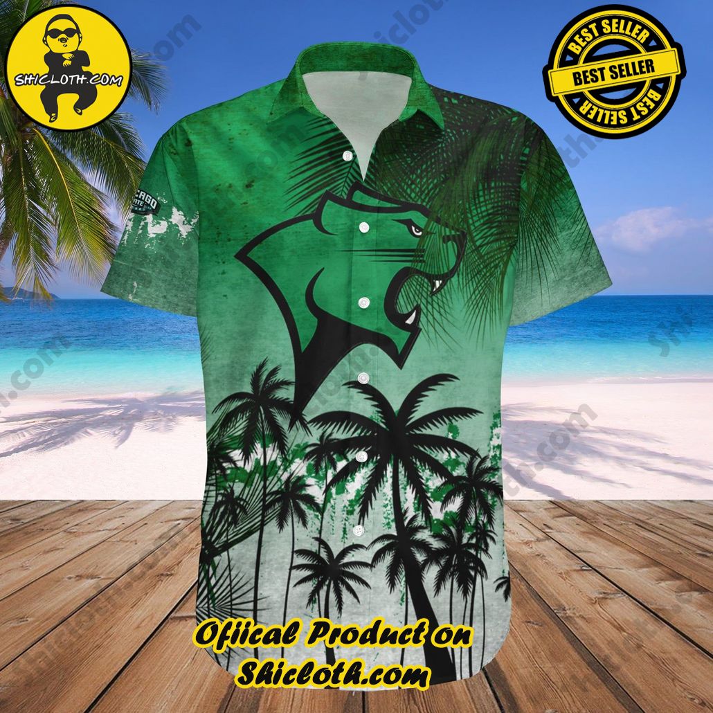 Chicago State Cougars Hawaii Shirt Coconut Tree Tropical Grunge NCAA
