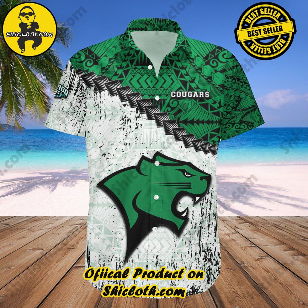 Chicago State Cougars Hawaii Shirt Grunge Polynesian Tattoo NCAA