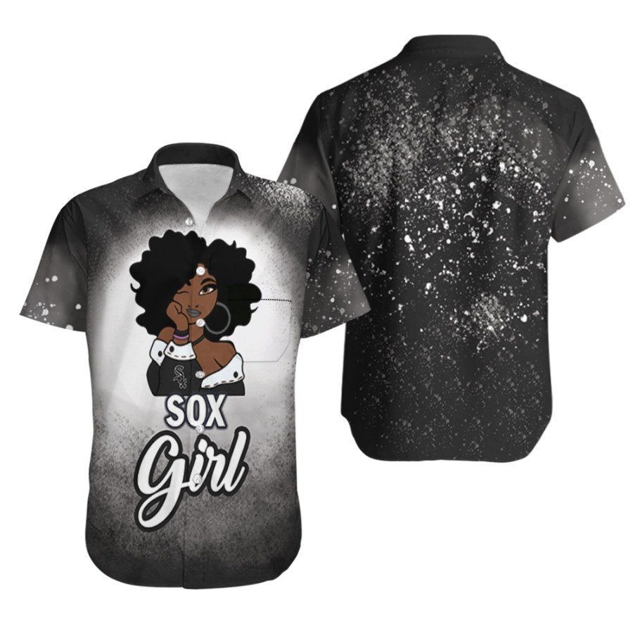 Chicago White Sox Girl African Girl MLB Team Allover Design Gift For Chicago White Sox Fans Hawaiian Shirt â€“ MLB