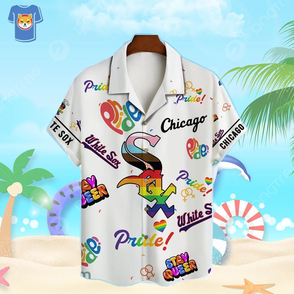 Chicago White Sox MLB Happy Pride Month Hawaiian Shirt Chicago White Sox MLB Happy Pride Month Hawaiian Shirt