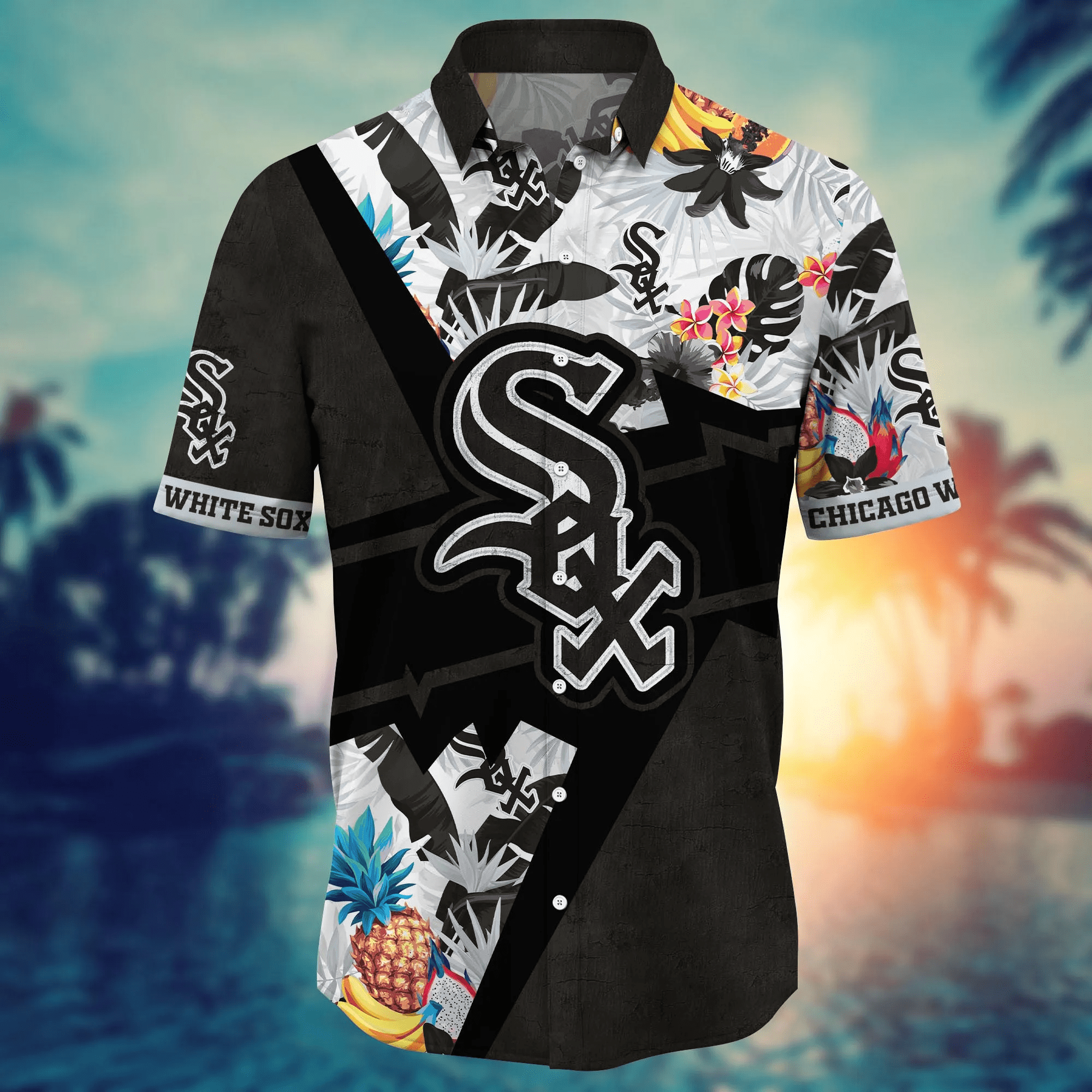 Chicago White Sox MLB Hawaiian Shirt Sunlight Aloha Shirt Chicago White Sox MLB Hawaiian Shirt Sunlight Aloha Shirt