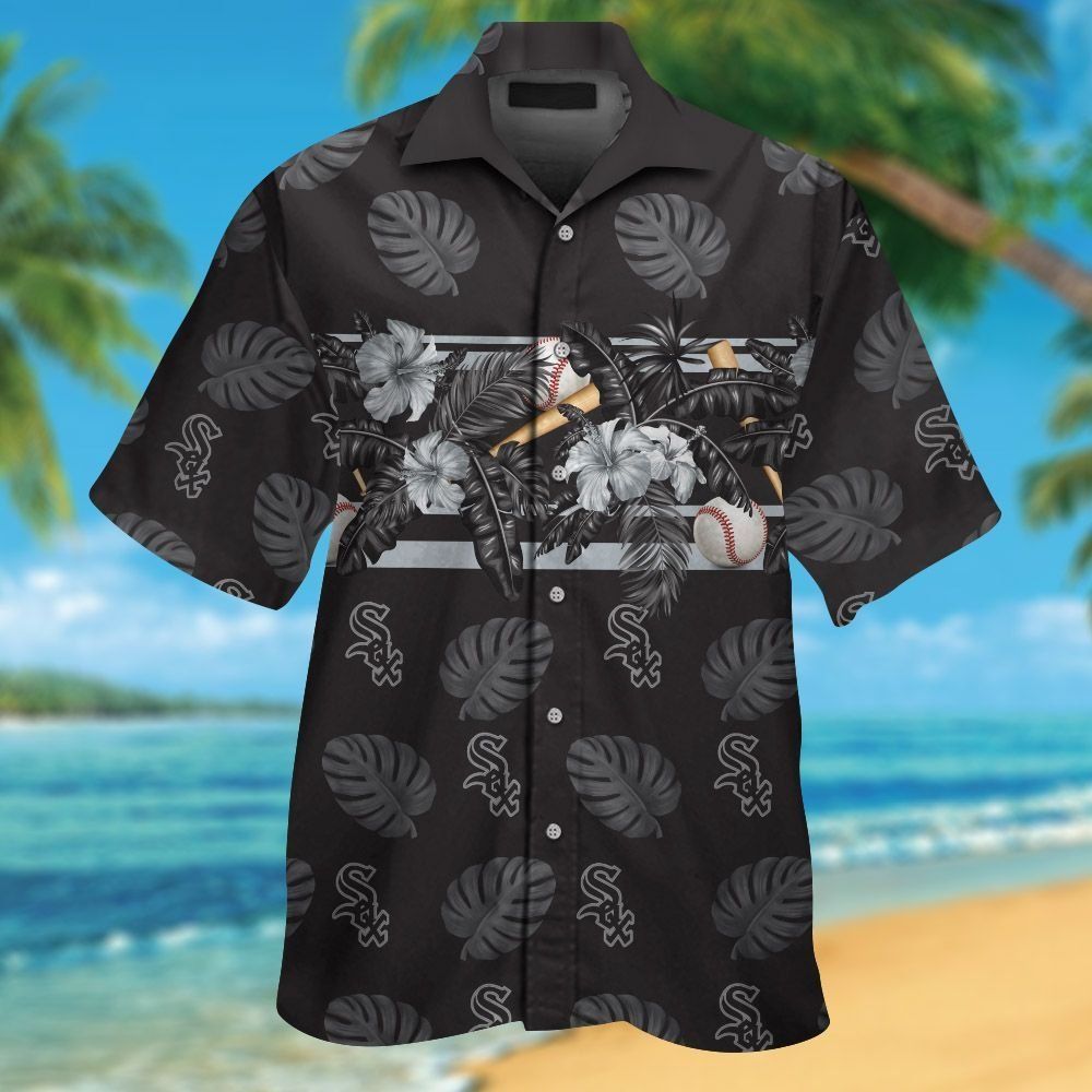 Chicago White Sox Short Sleeve Button Up Tropical Hawaiian Shirt VER04